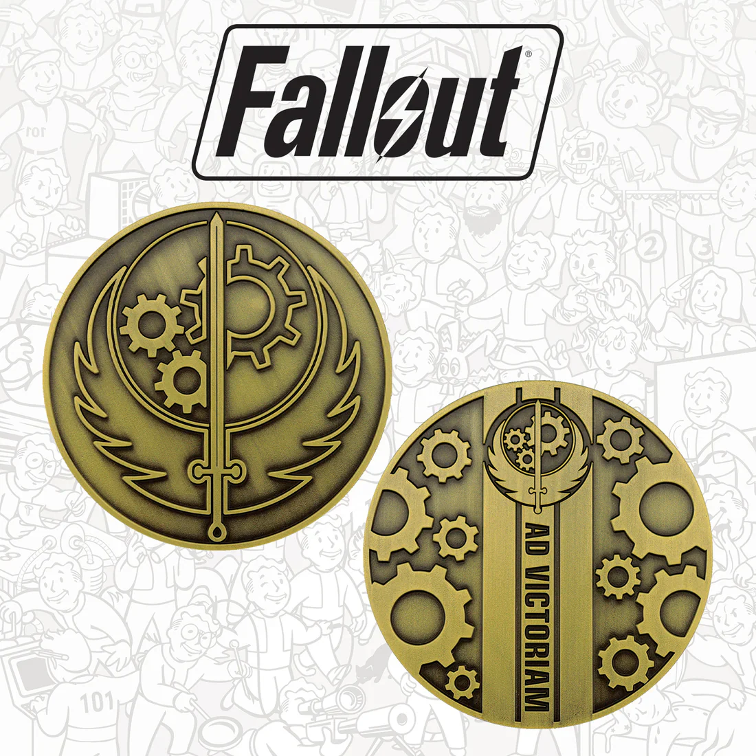Fallout Brotherhood of Steel Medallion & Vinyl Sticker - Fanattik - Numbered Limited Edition - Image 7