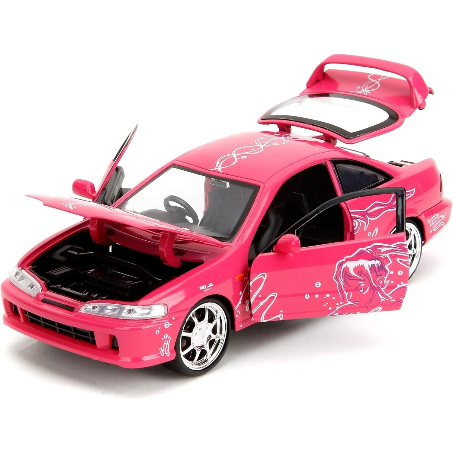 Fast & Furious 1995 Honda Integra Type R (Suki's Pink Design) - 1/24 Scale Die-Cast Car - Jada Toys - Image 3