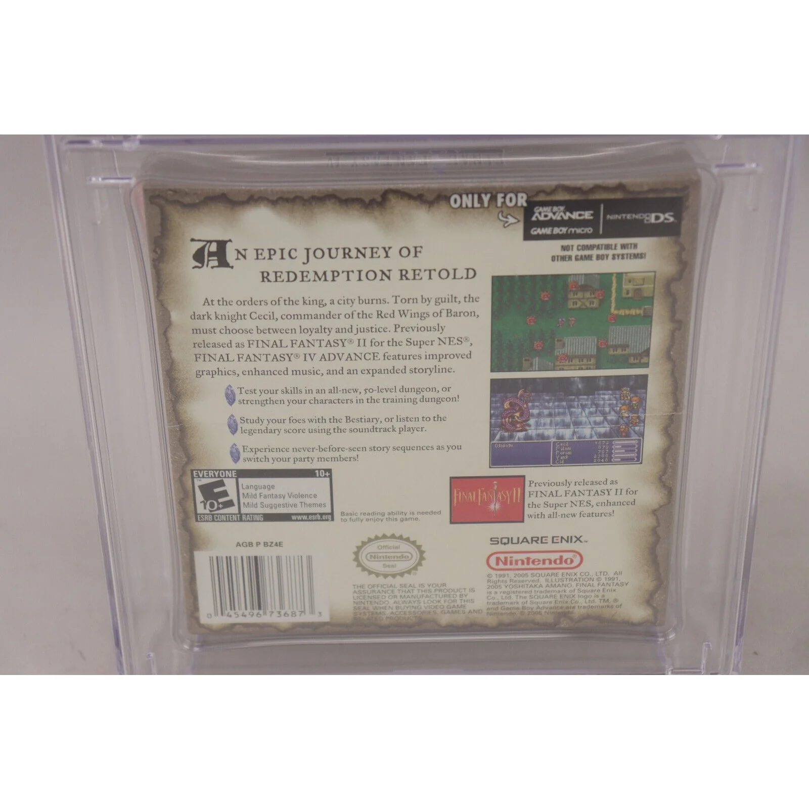 Final Fantasy IV 4 Nintendo Game Boy Advance GBA Sealed CGC 9.8 A+ Near Perfect! - Image 5