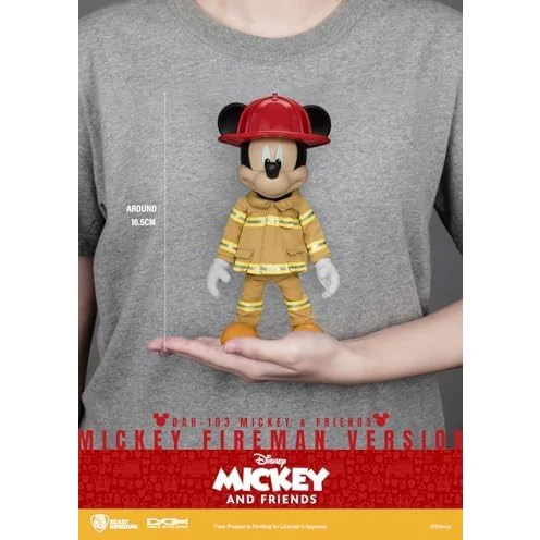 Mickey and Friends Mickey Mouse (Fireman) Action Figure - Disney, Beast Kingdom - Dynamic 8ction Heroes (DAH-103) - Image 7
