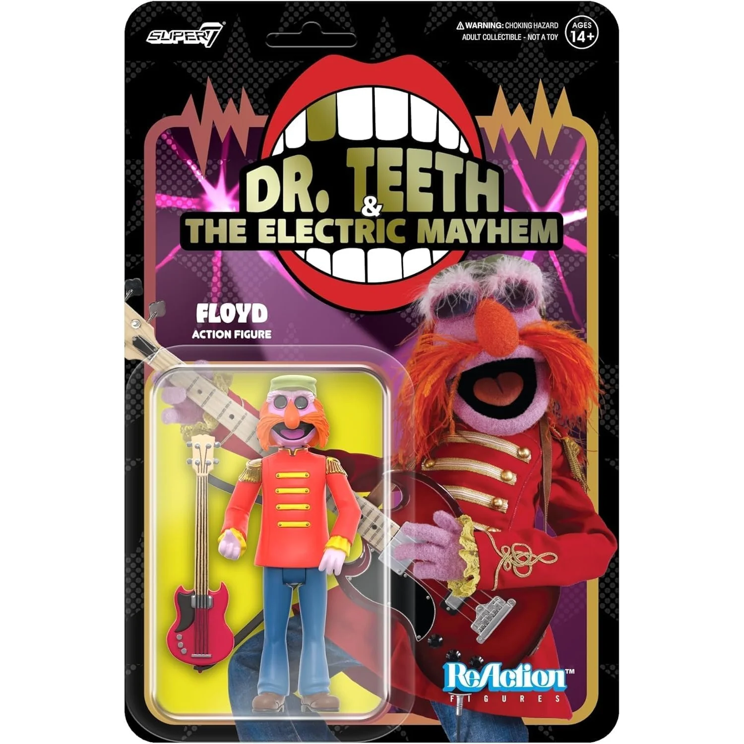 The Muppets Dr. Teeth & The Electric Mayhem Floyd Action Figure - Super7 - ReAction (Wave 1) - Image 2