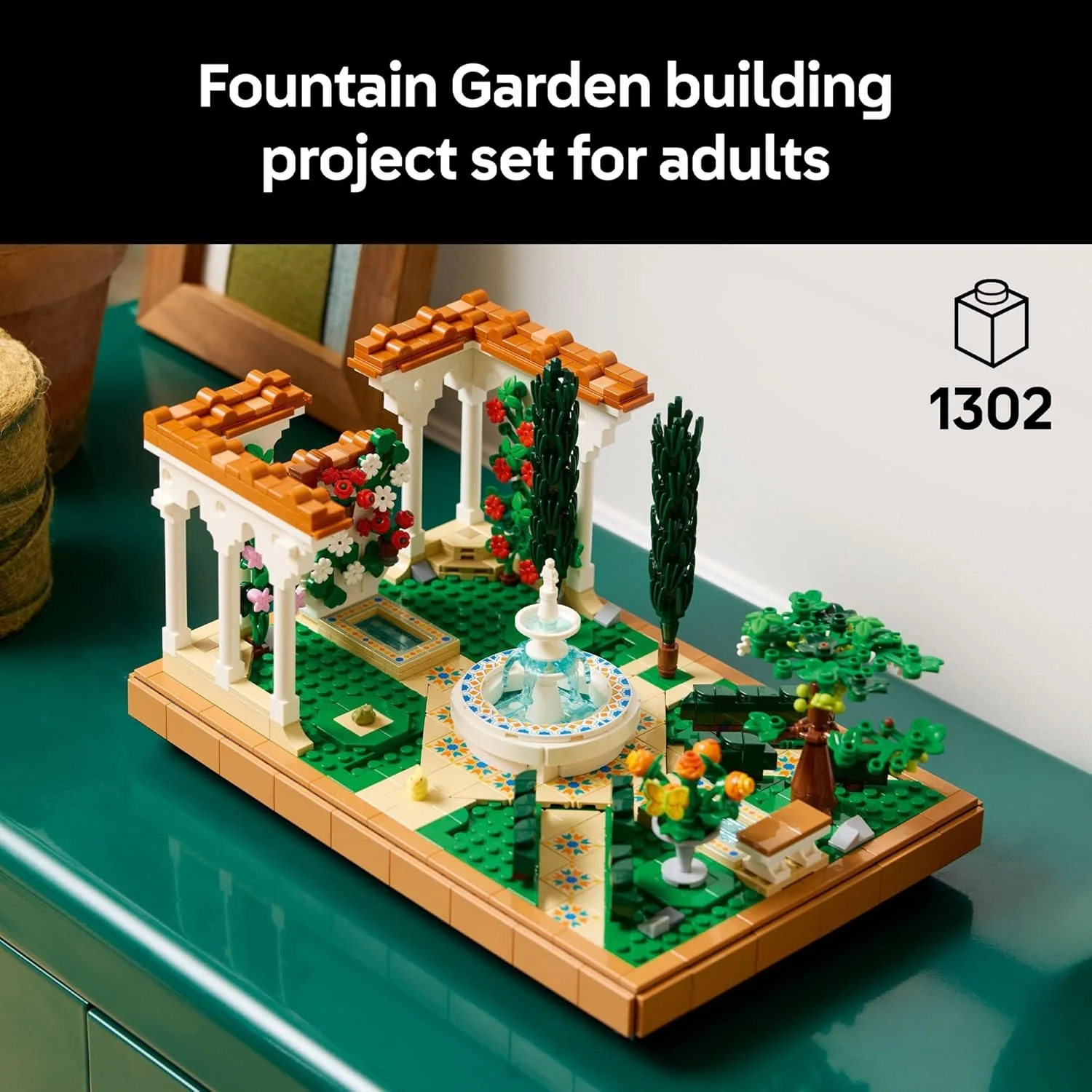LEGO Icons Fountain Garden Display Building Set - LEGO #10359 - Image 2