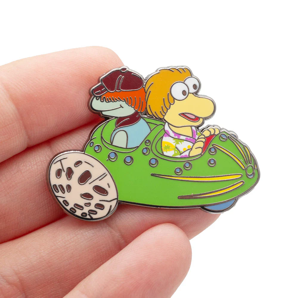 Fraggle Rock Boober & Wembley in Cucumber Car Enamel Pin - Jim Henson Co., Little Shop of Pins - McDonald's Happy Meal Series - Image 3
