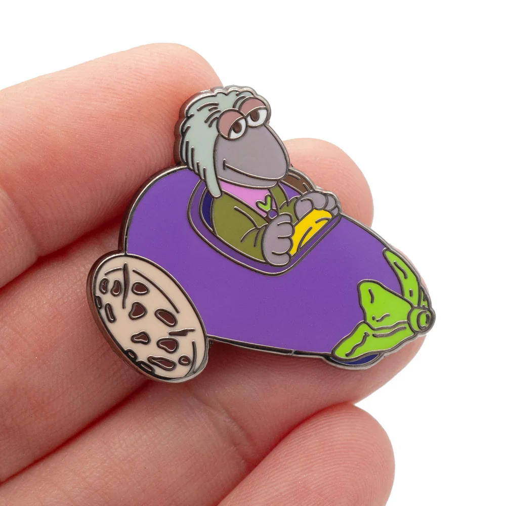 Fraggle Rock Mokey in Eggplant Car Enamel Pin - Jim Henson Co., Little Shop of Pins - McDonald's Happy Meal Series - Image 3
