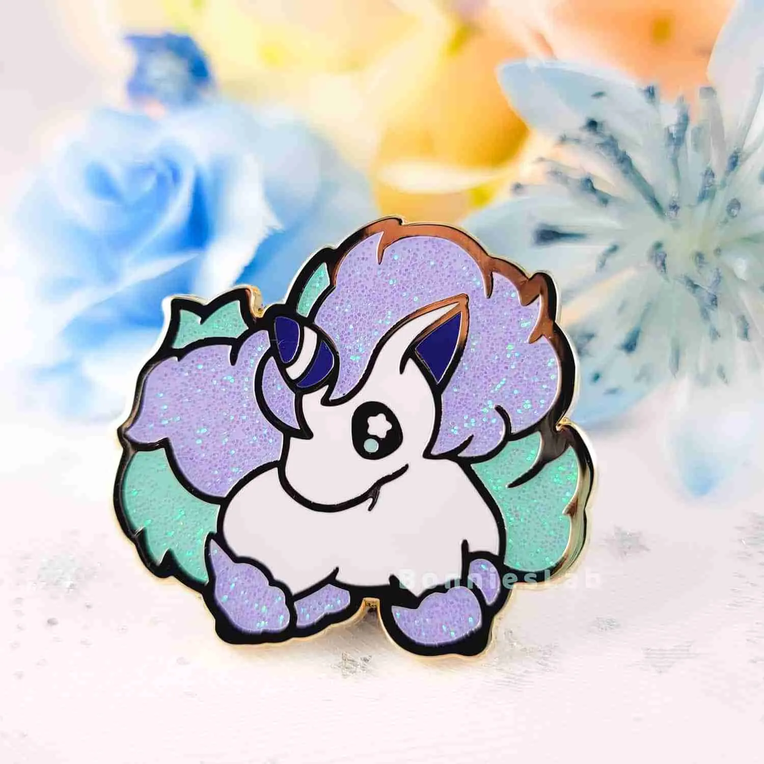 Galarian Ponyta Enamel Pin - Bonnies Lab - Image 2