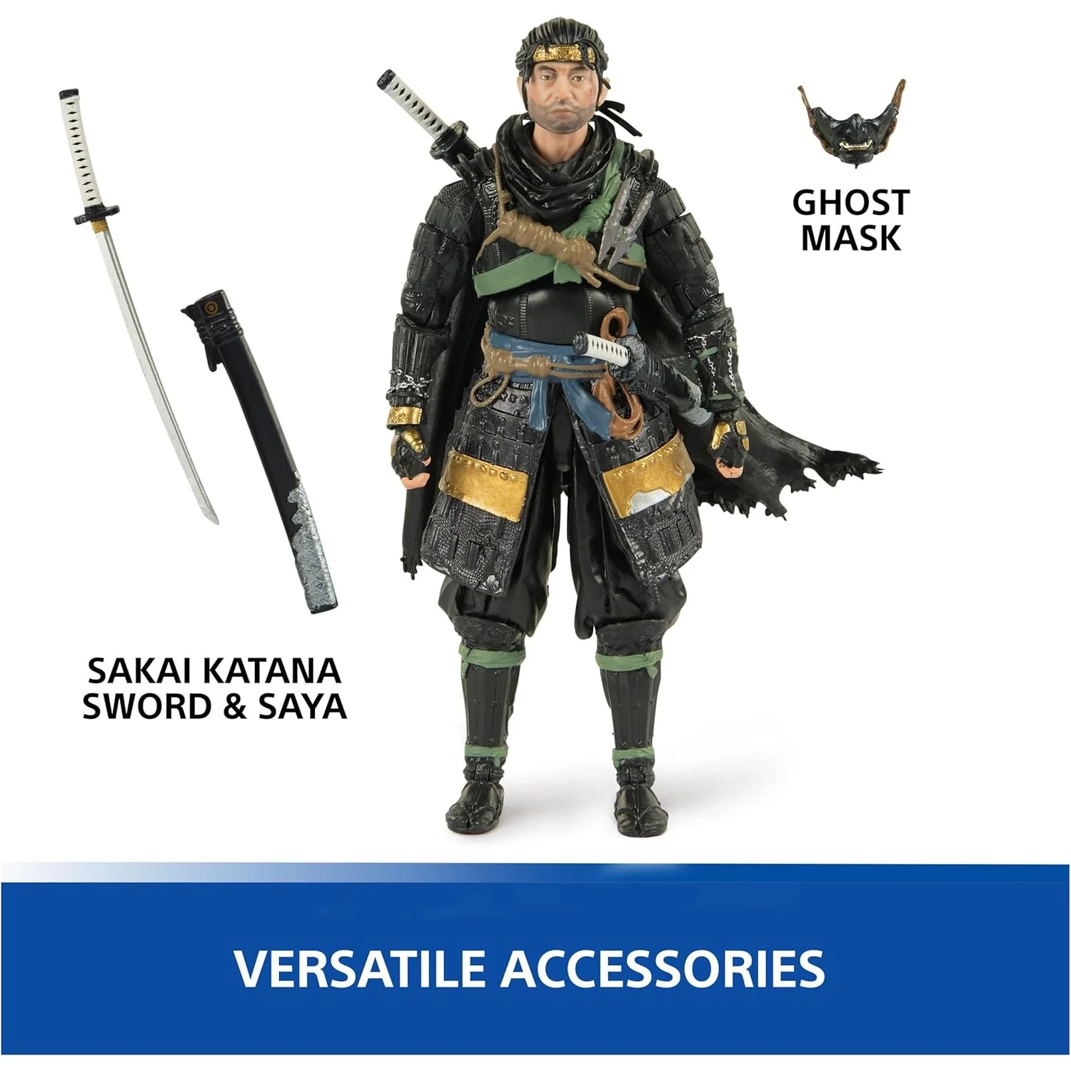 Ghost of Tsushima Jin Sakai 6" Action Figure - Spin Master Ltd. - PlayStation: The Shapes Collection - Image 7