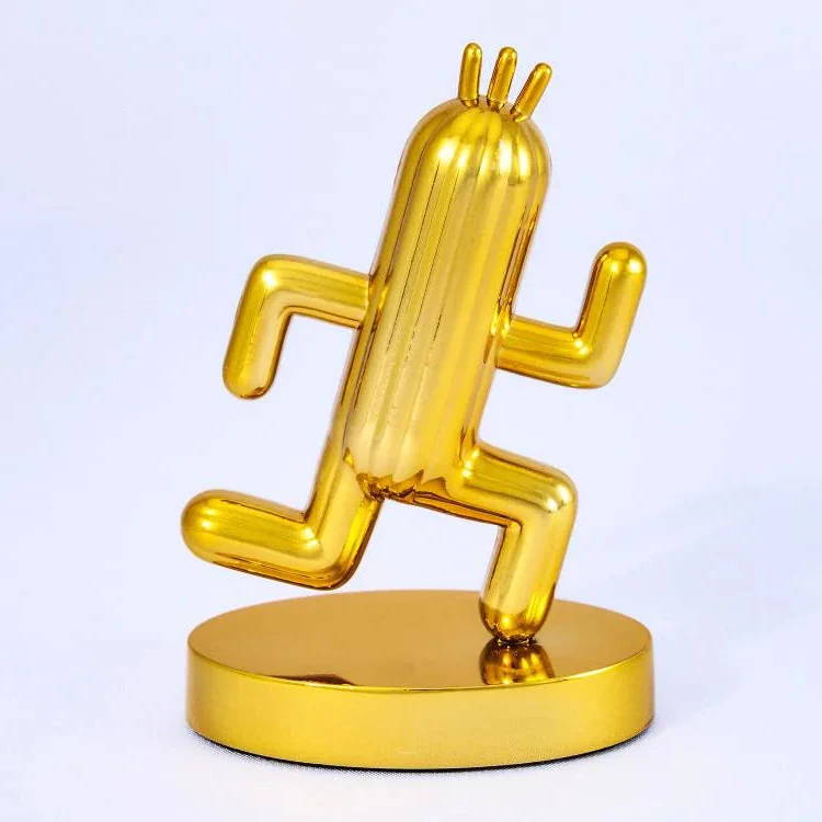 Final Fantasy Gold Cactuar Figure - Square Enix - Bright Arts Gallery - Image 3
