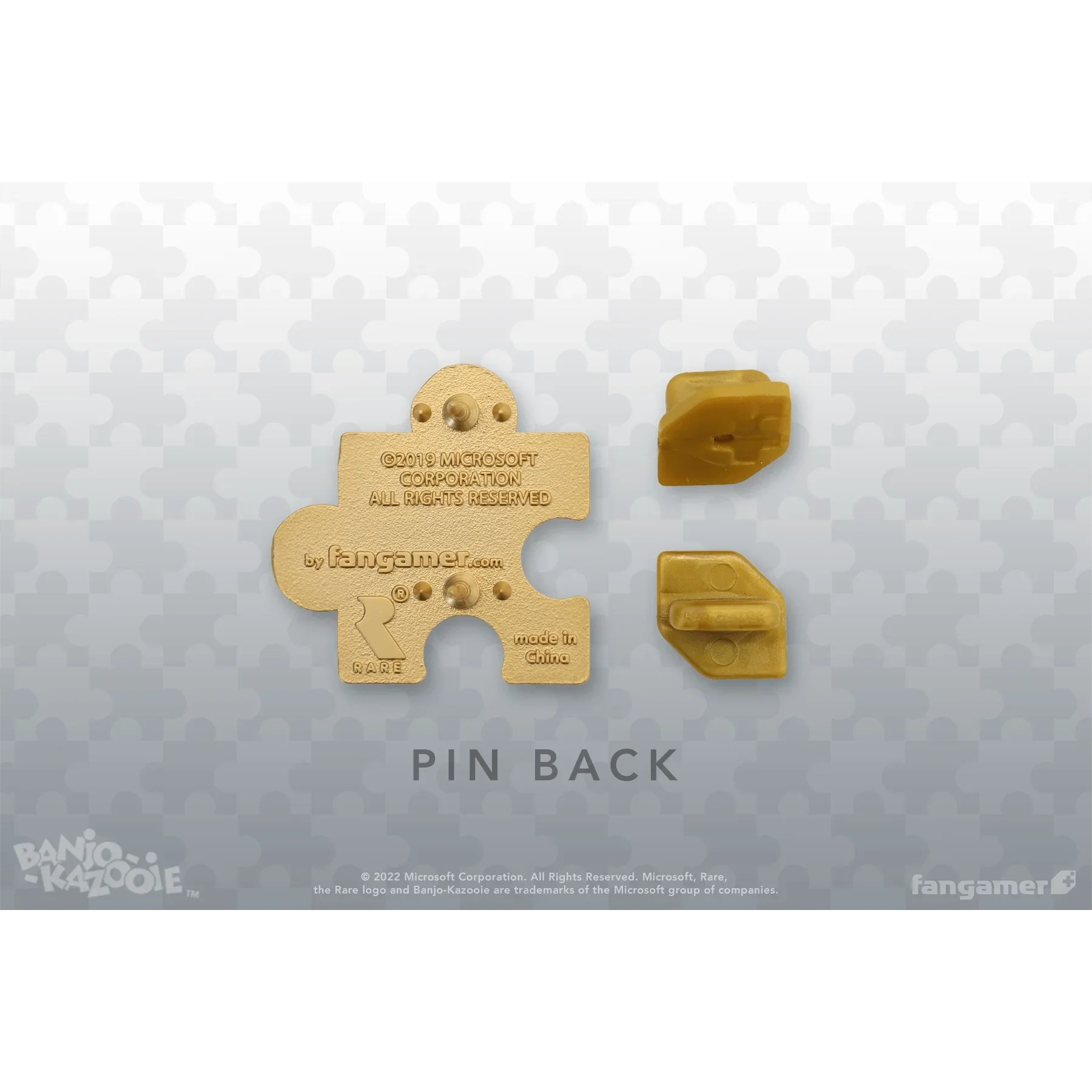 Banjo-Kazooie Golden Jiggy Puzzle Piece Pin - by Jon Kay - Fangamer - Image 3