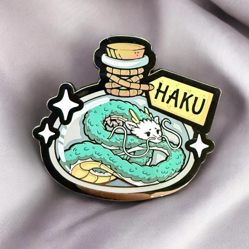 Spirited Away Haku in Dragon Form Enamel Pin - GoopyGoblins - Ghibli Potions - Image 2