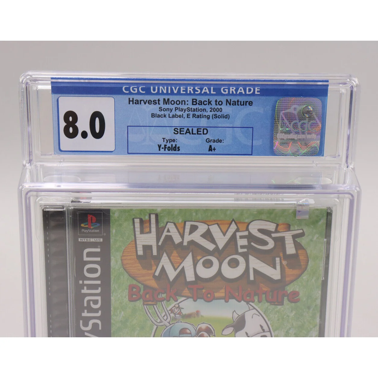 Harvest Moon: Back to Nature Sony PlayStation PS1 PSX Black Sealed CGC 8.0 A+ - Image 2