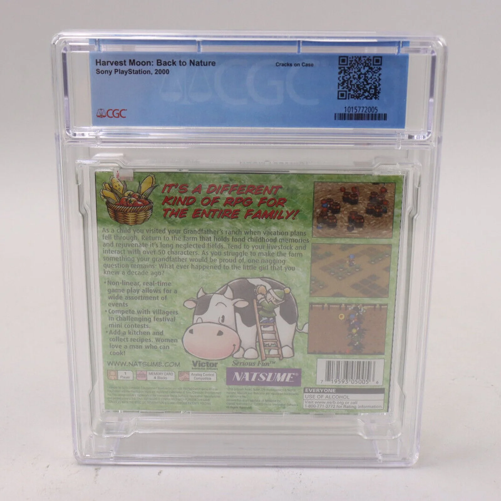 Harvest Moon: Back to Nature Sony PlayStation PS1 PSX Black Sealed CGC 8.0 A+ - Image 4