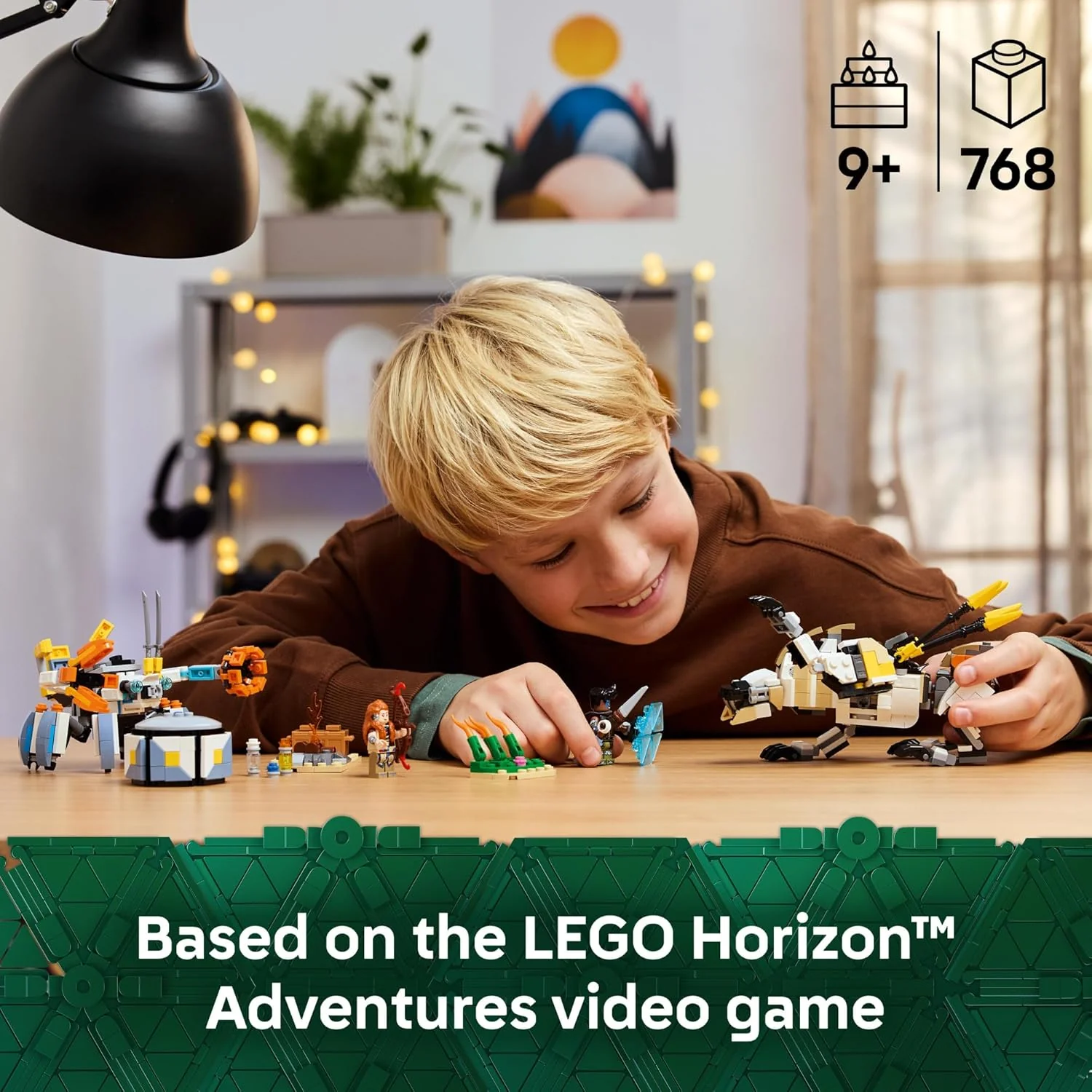 Horizon Adventures Aloy & Varl vs. Shell-Walker & Sawtooth - Buiding Toy, 768 Pcs, Ages 9+ - LEGO #77037 - Image 2