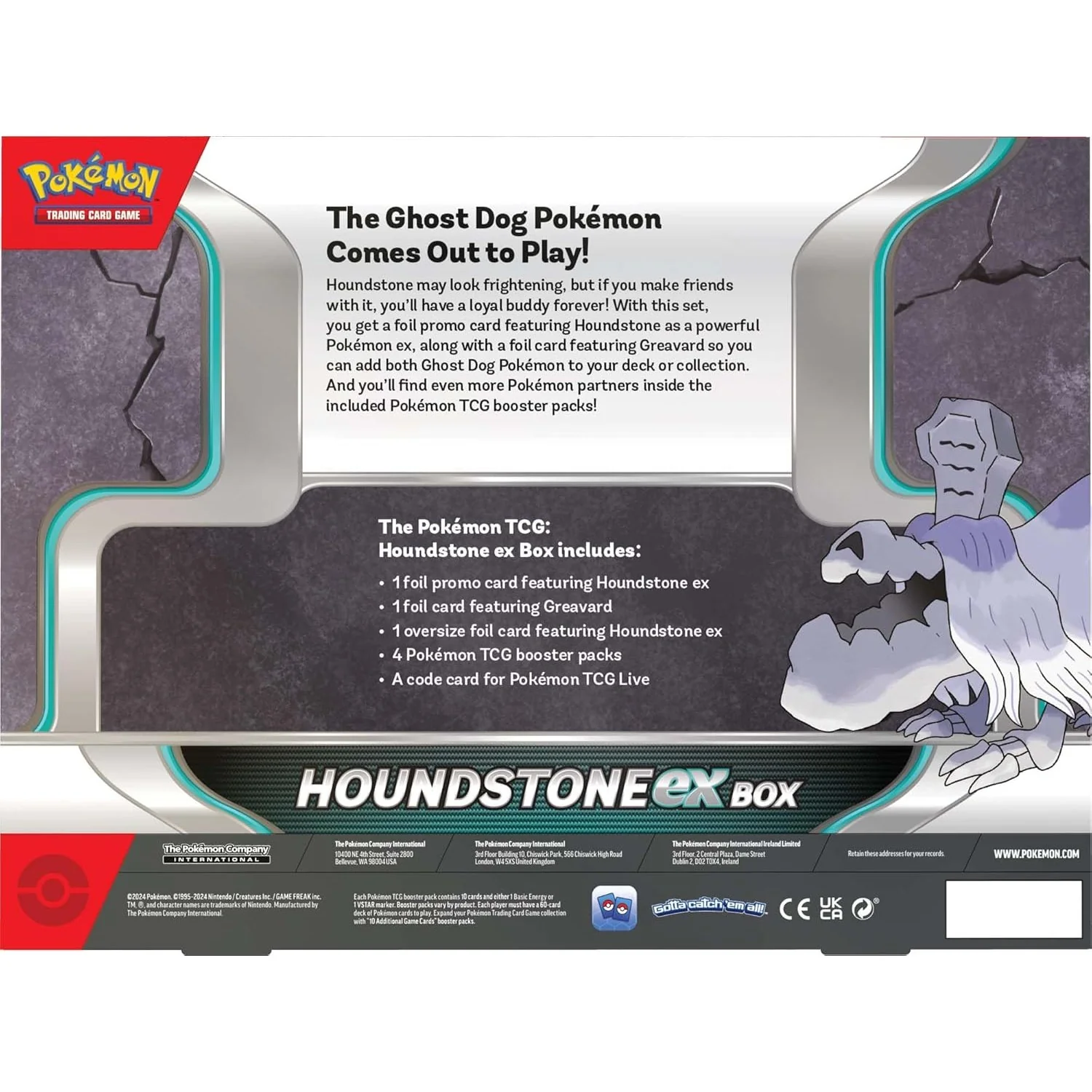Pokemon TCG: Houndstone ex Box - 4 Booster Packs, Foil Promo & More! - Image 3