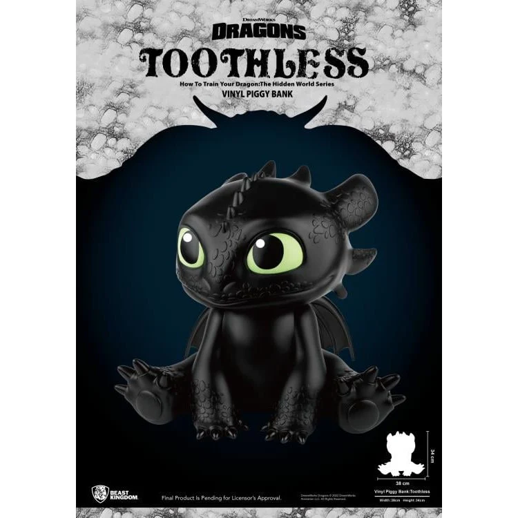 How to Train Your Dragon Toothless Piggy Bank - Beast Kingdom - Image 2