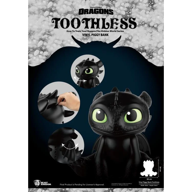 How to Train Your Dragon Toothless Piggy Bank - Beast Kingdom - Image 5