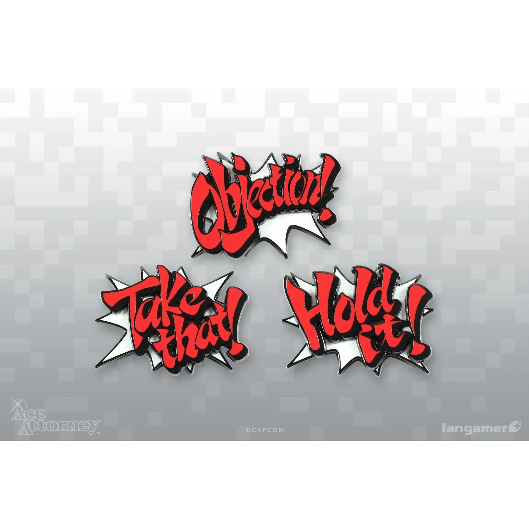 Ace Attorney Interjection! Pin Set - by Jon Kay - Capcom, Fangamer - Image 2