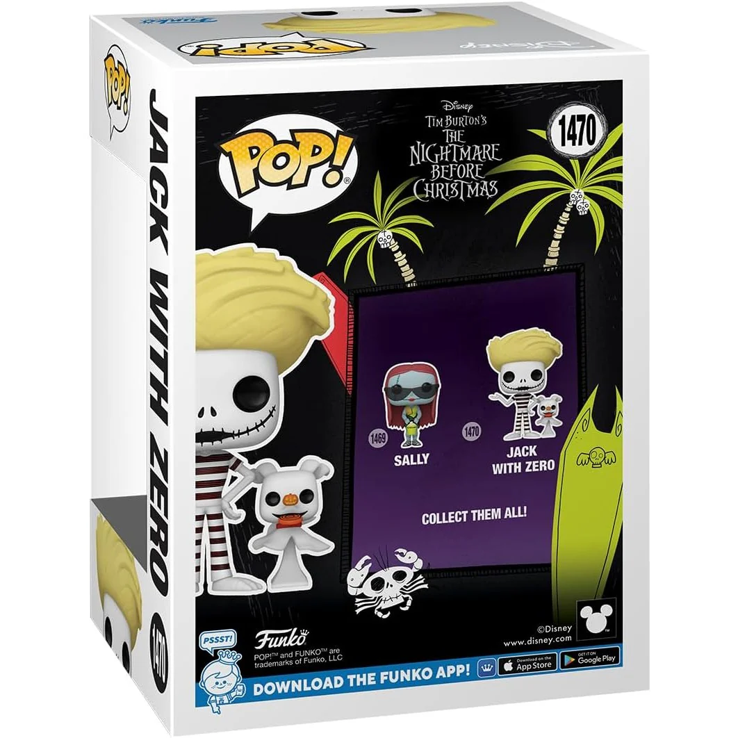 The Nightmare Before Christmas Jack with Zero (Beach) Funko Pop! #1470 - Image 7