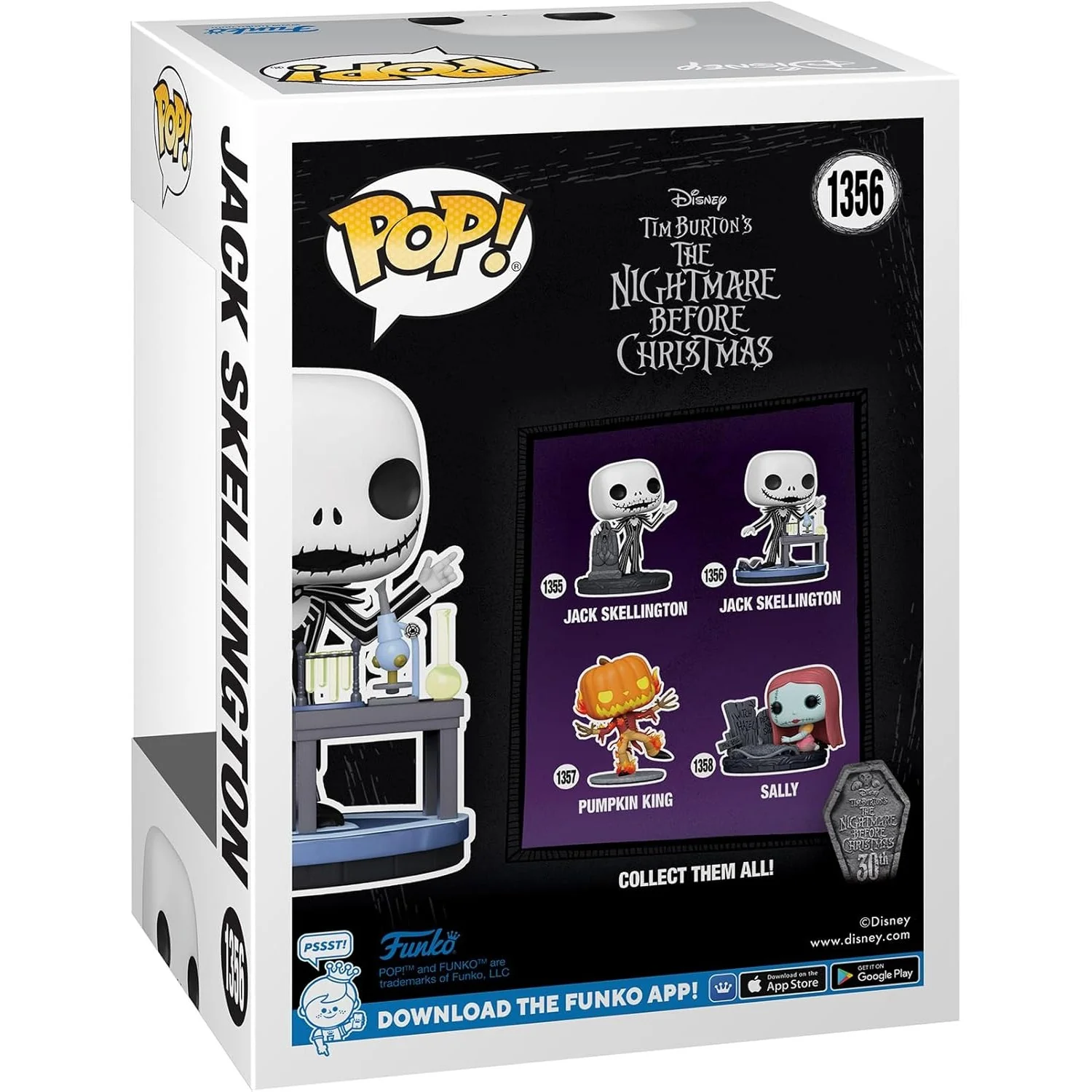 The Nightmare Before Christmas 30th Anniversary Jack Skellington (Lab) Funko Pop! #1356 - Image 3
