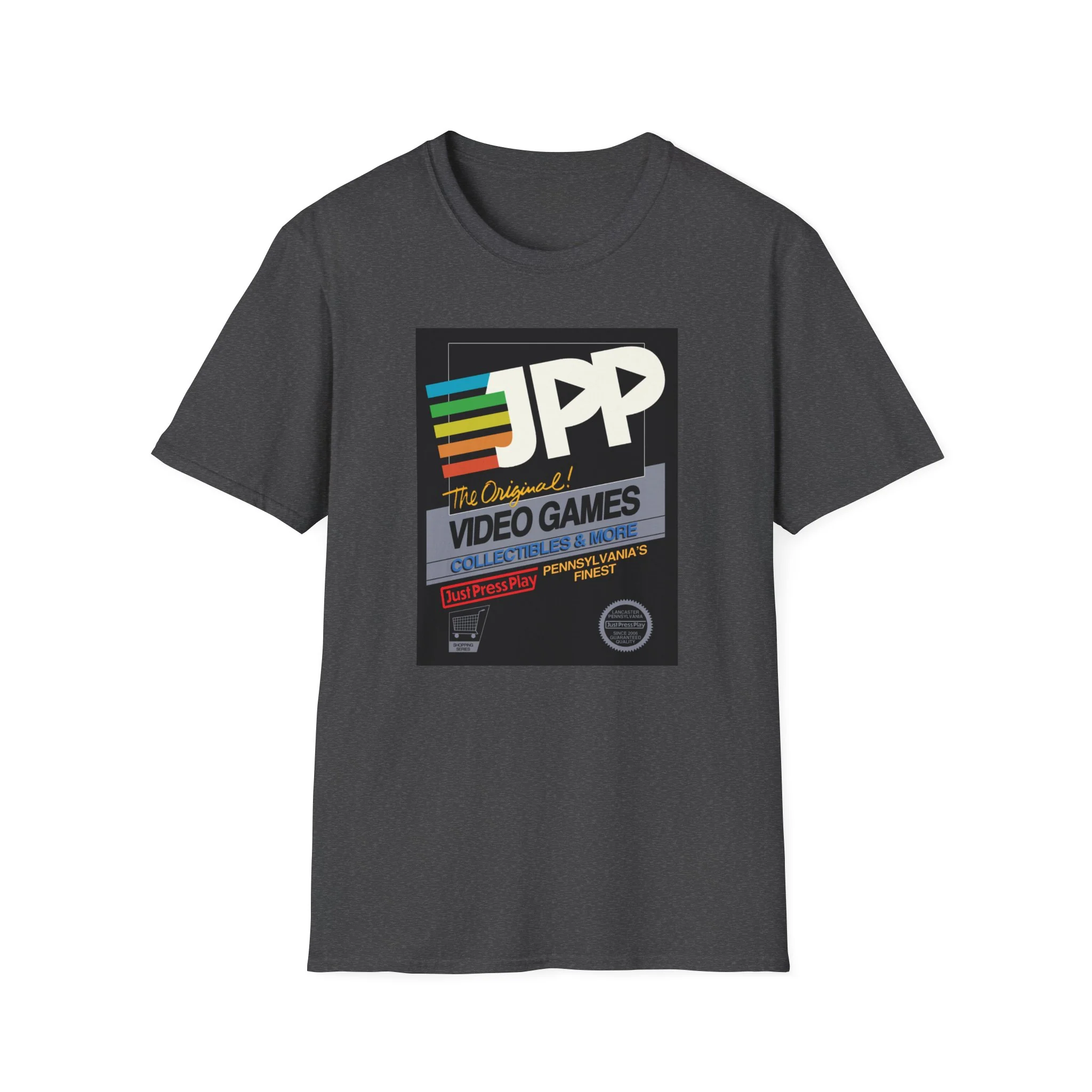 Just Press Play Unisex Softstyle T-Shirt - Black Box - Image 10