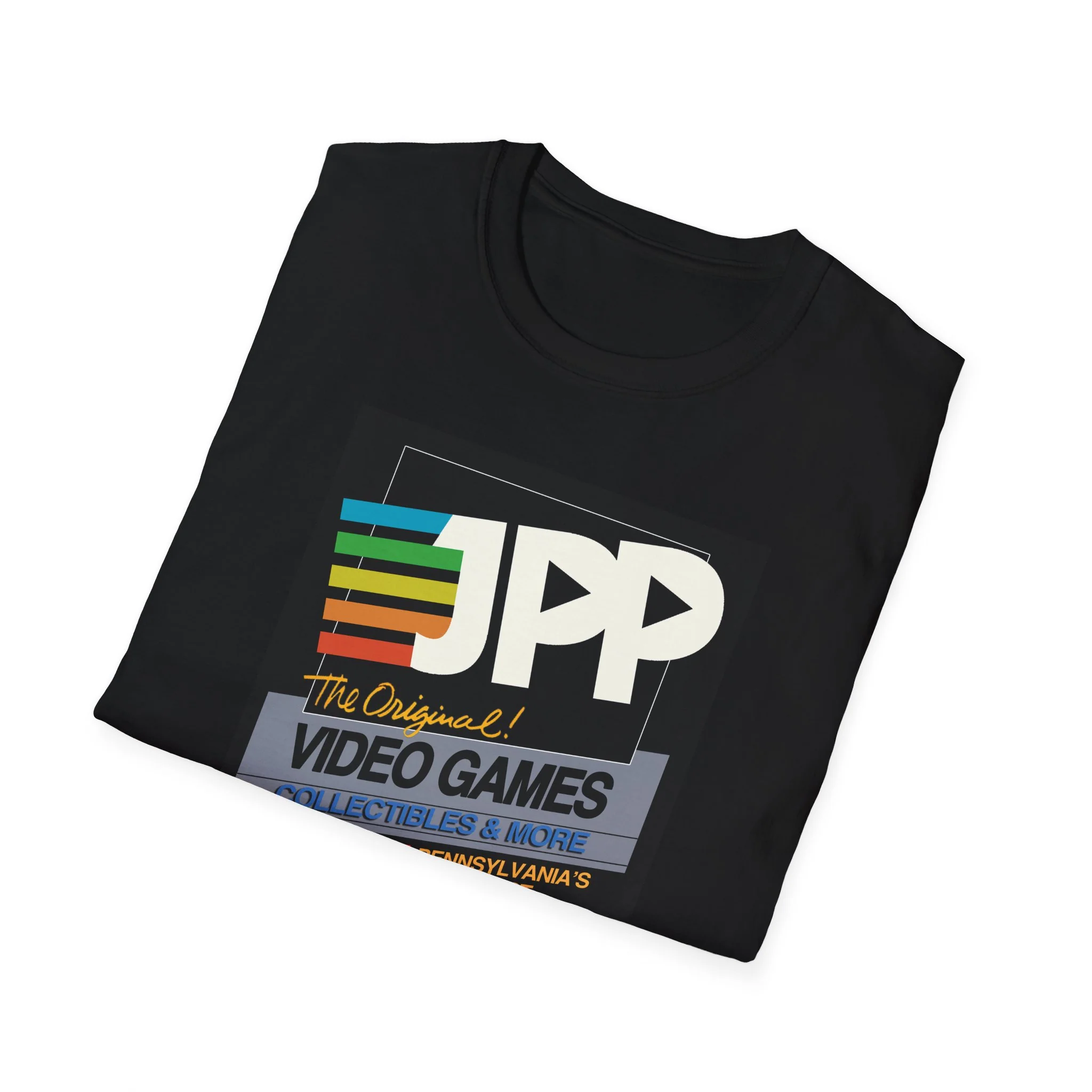 Just Press Play Unisex Softstyle T-Shirt - Black Box - Image 11