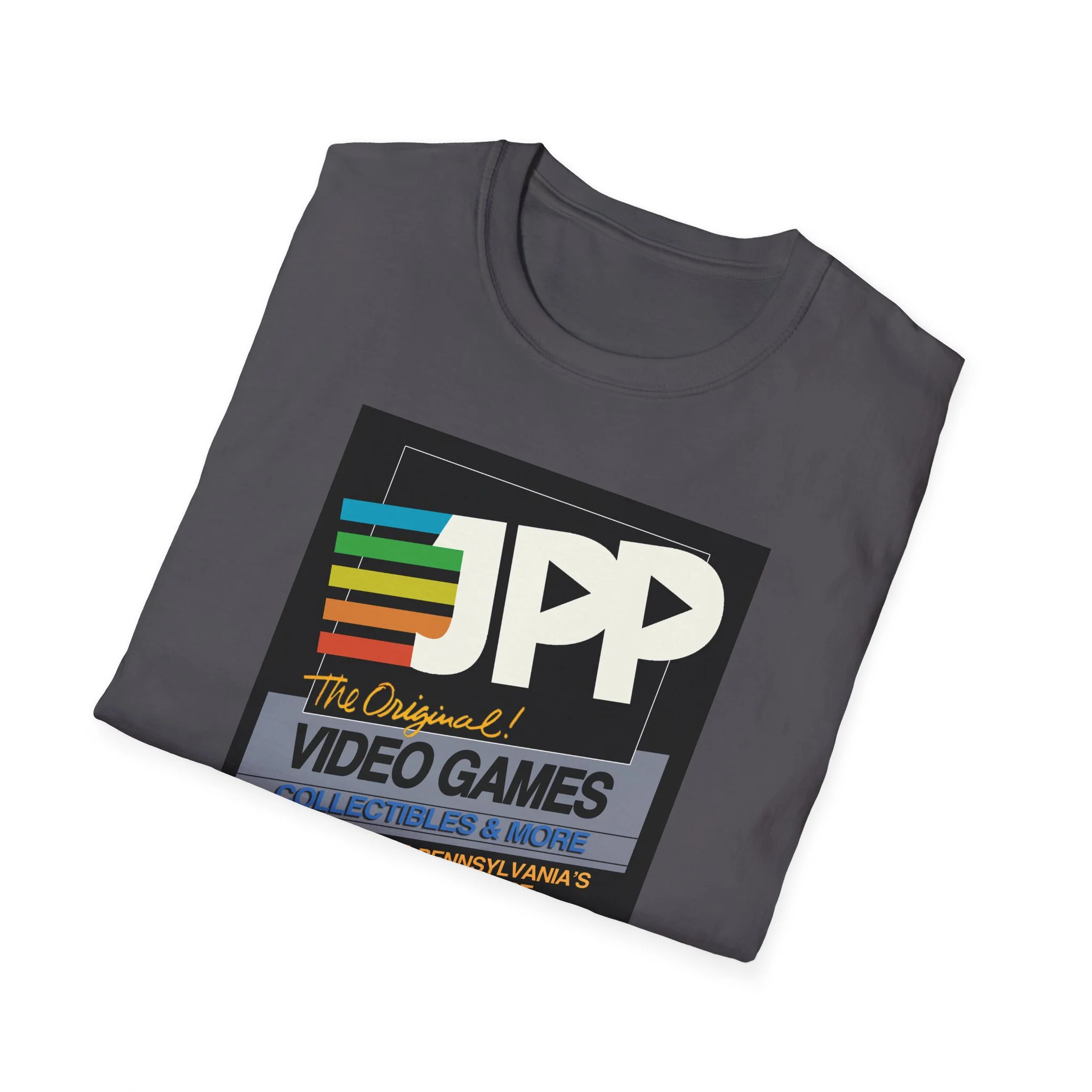 Just Press Play Unisex Softstyle T-Shirt - Black Box - Image 12