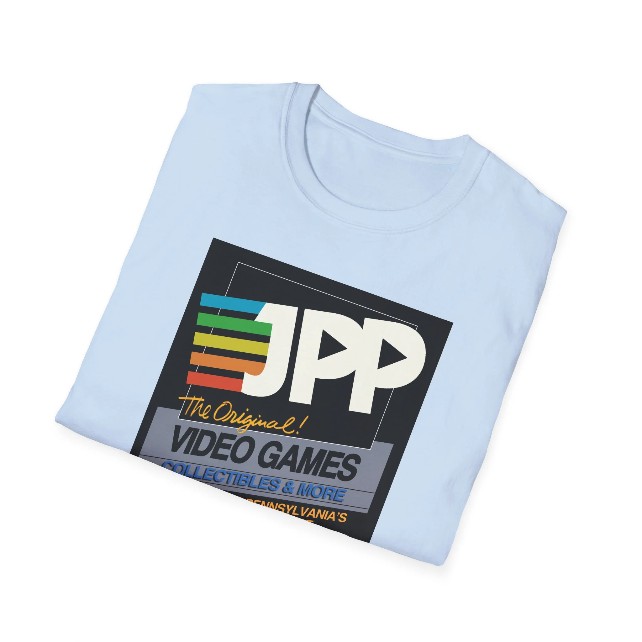 Just Press Play Unisex Softstyle T-Shirt - Black Box - Image 14