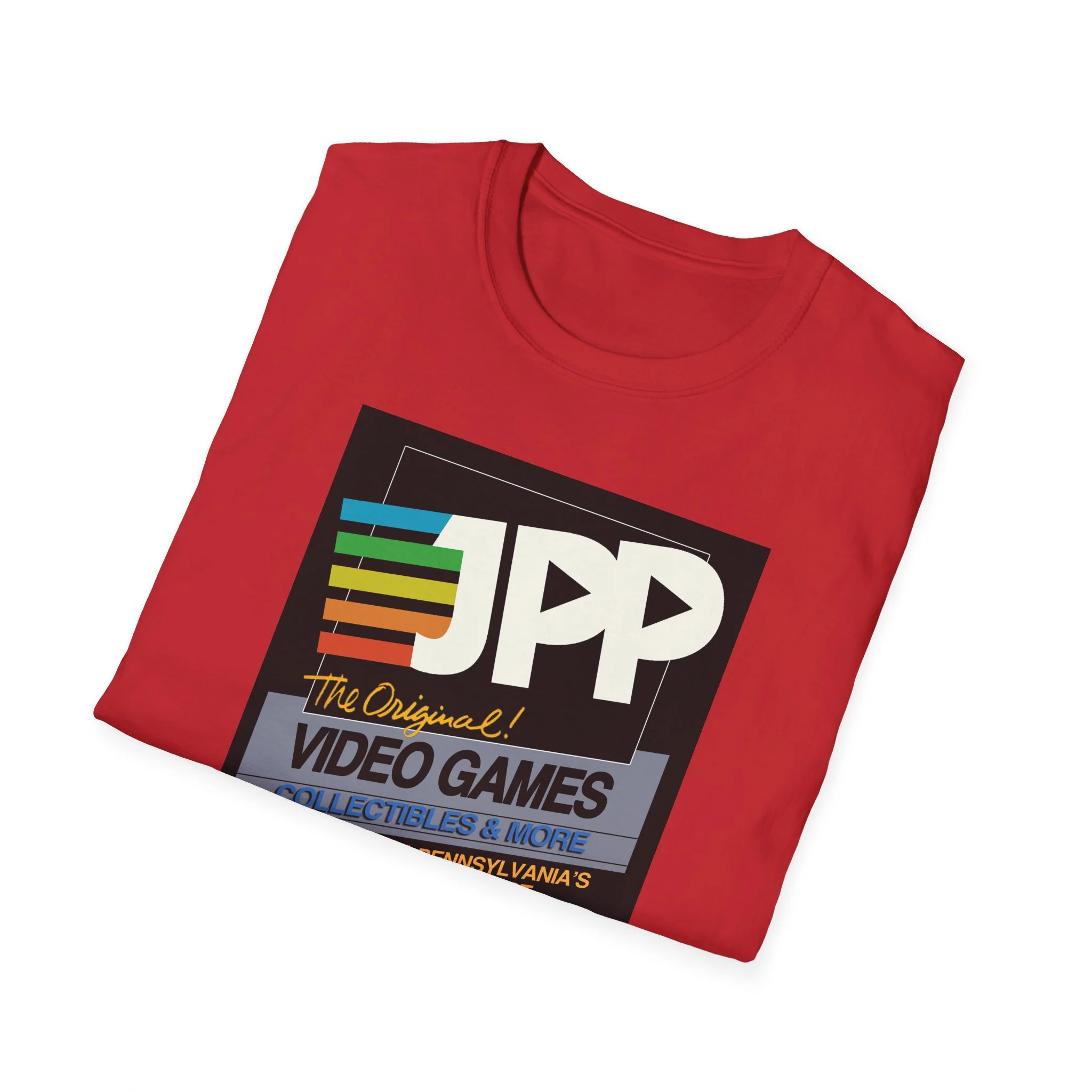 Just Press Play Unisex Softstyle T-Shirt - Black Box - Image 16