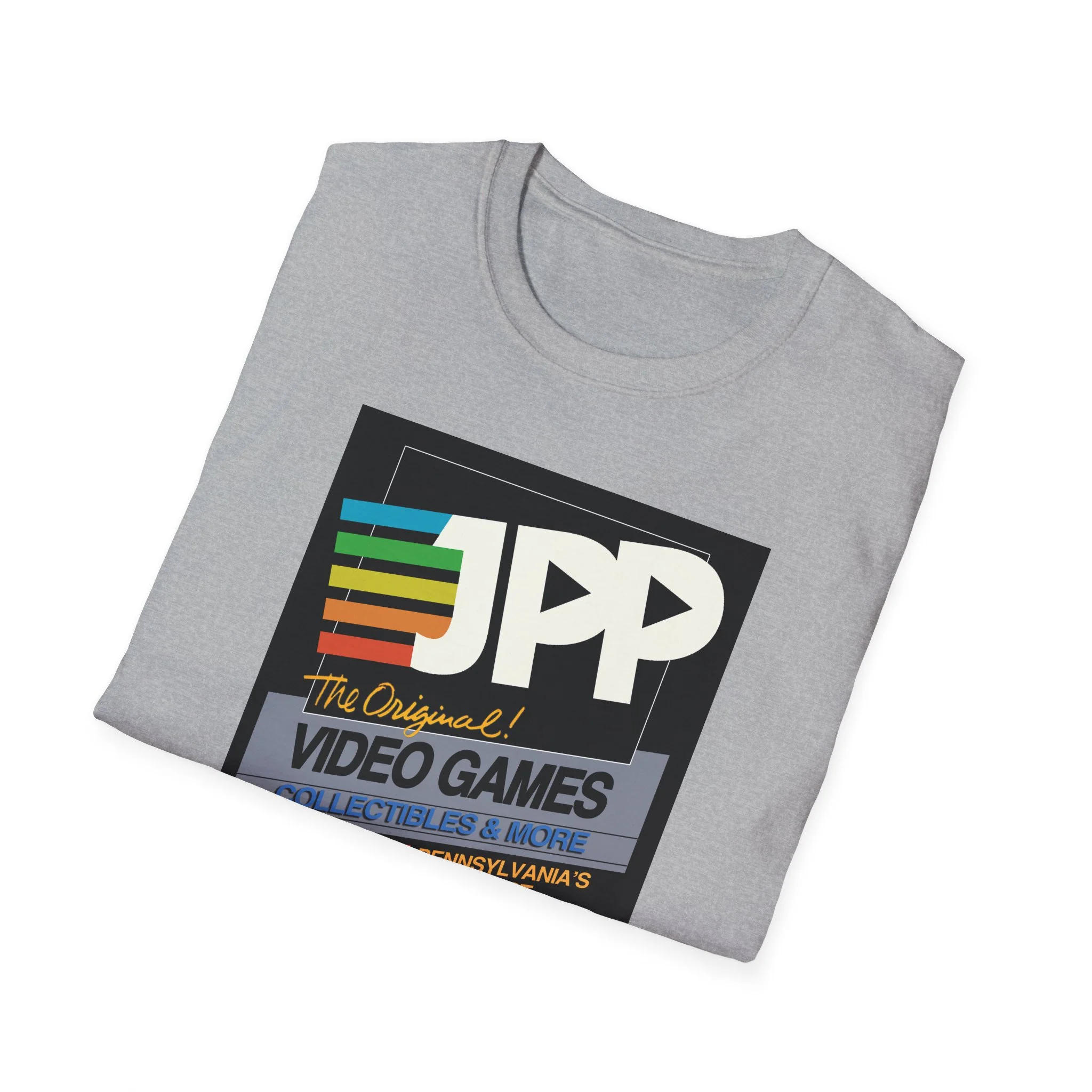 Just Press Play Unisex Softstyle T-Shirt - Black Box - Image 17
