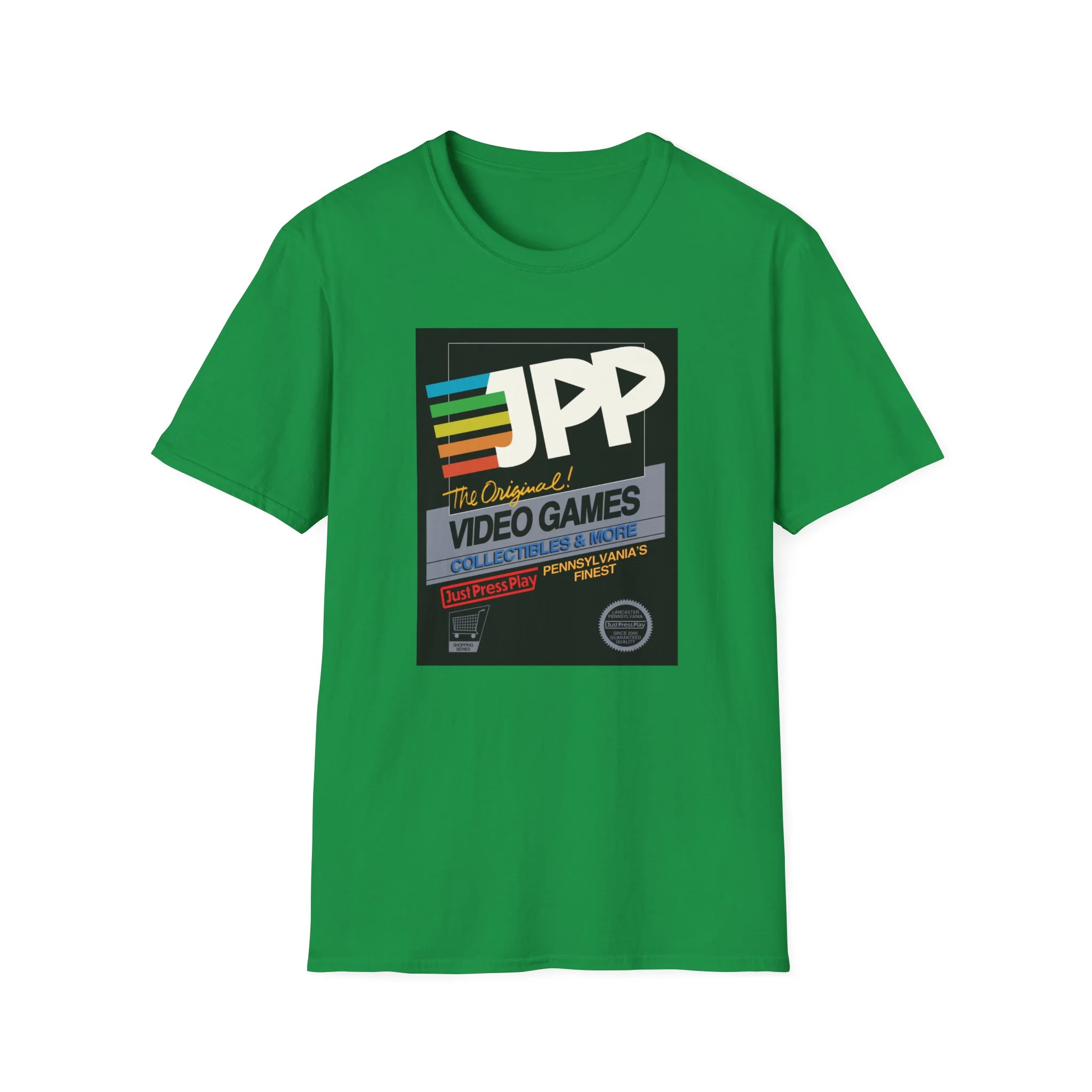 Just Press Play Unisex Softstyle T-Shirt - Black Box - Image 3