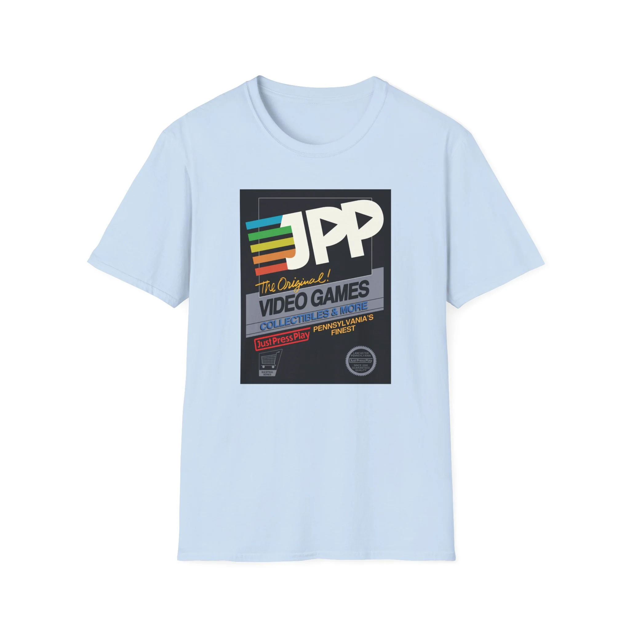 Just Press Play Unisex Softstyle T-Shirt - Black Box - Image 4