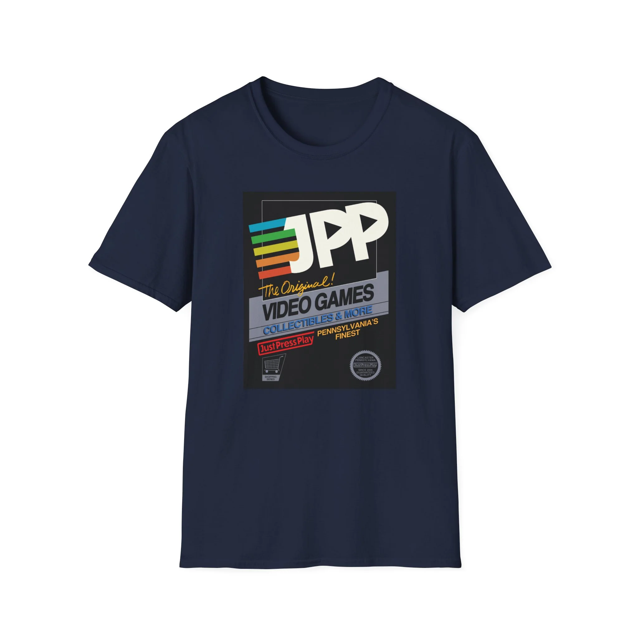 Just Press Play Unisex Softstyle T-Shirt - Black Box - Image 5