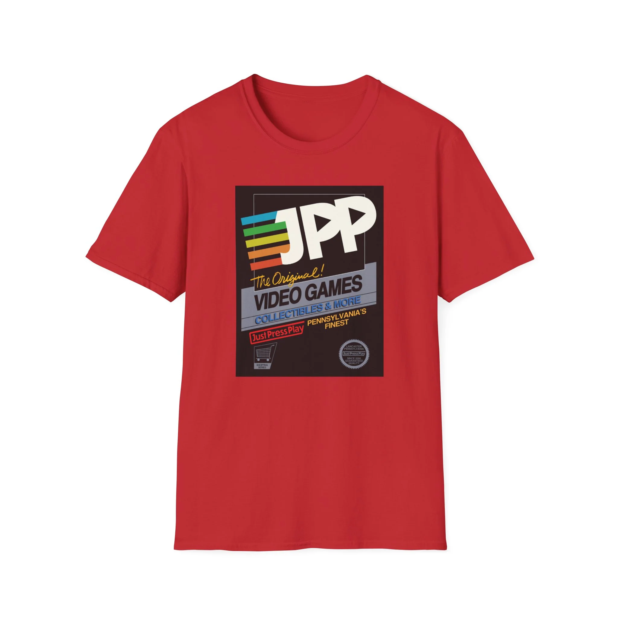 Just Press Play Unisex Softstyle T-Shirt - Black Box - Image 6