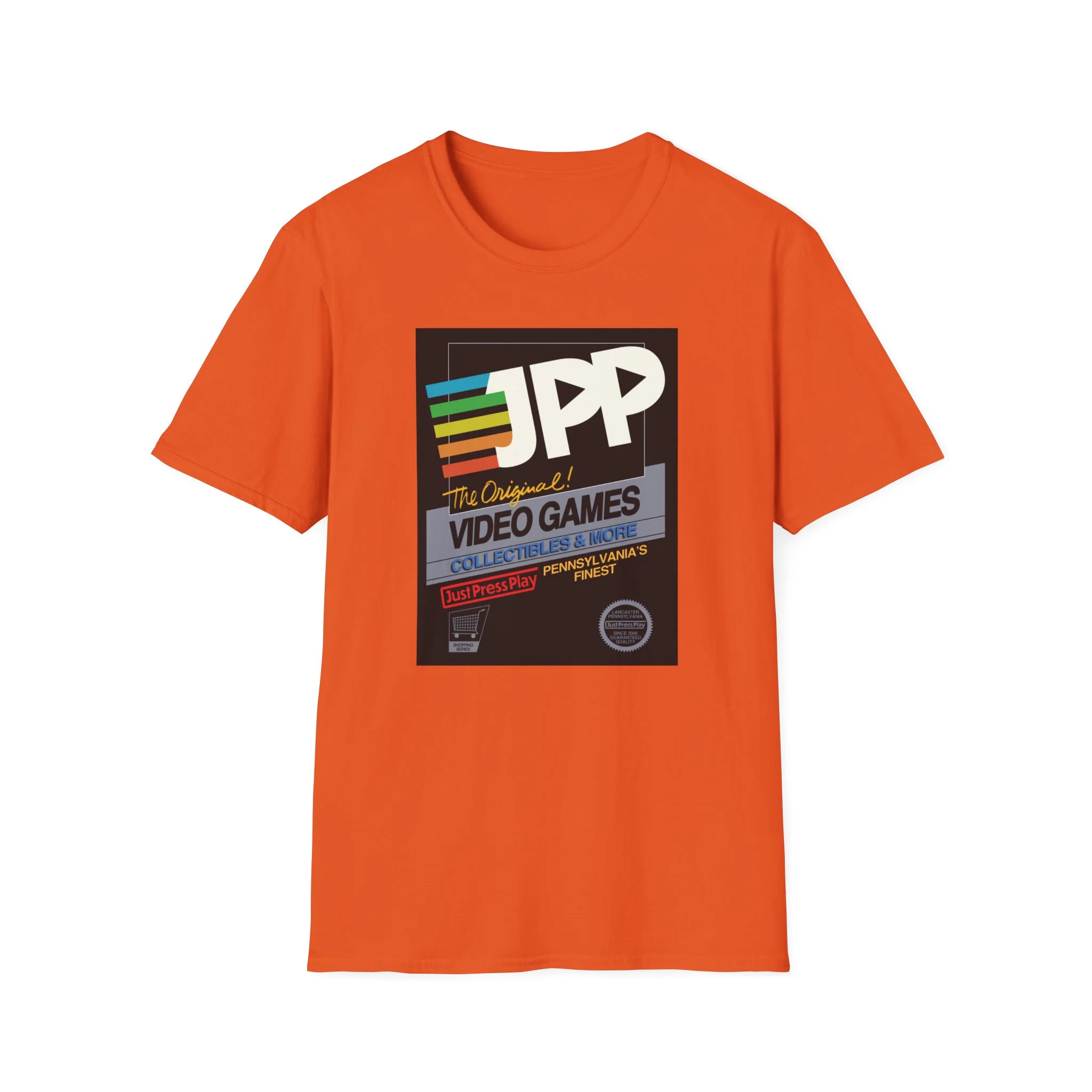 Just Press Play Unisex Softstyle T-Shirt - Black Box - Image 8