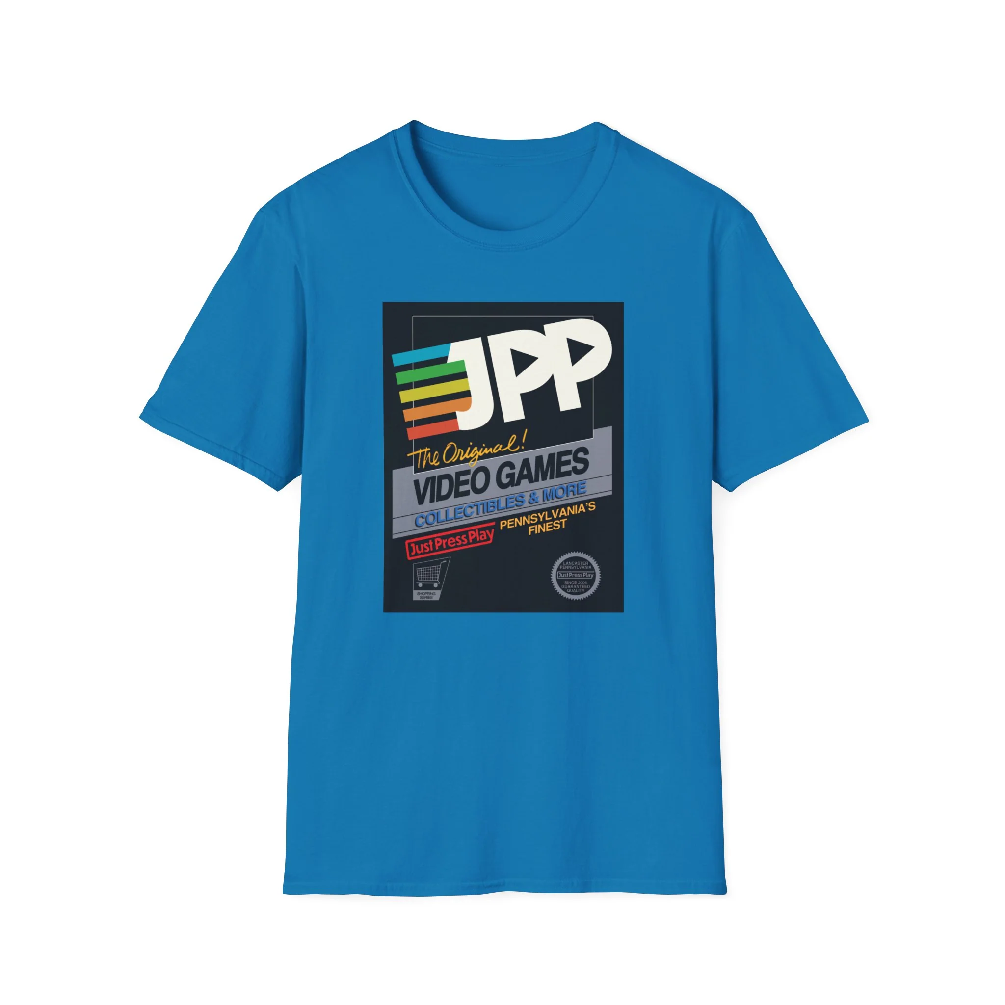 Just Press Play Unisex Softstyle T-Shirt - Black Box - Image 9