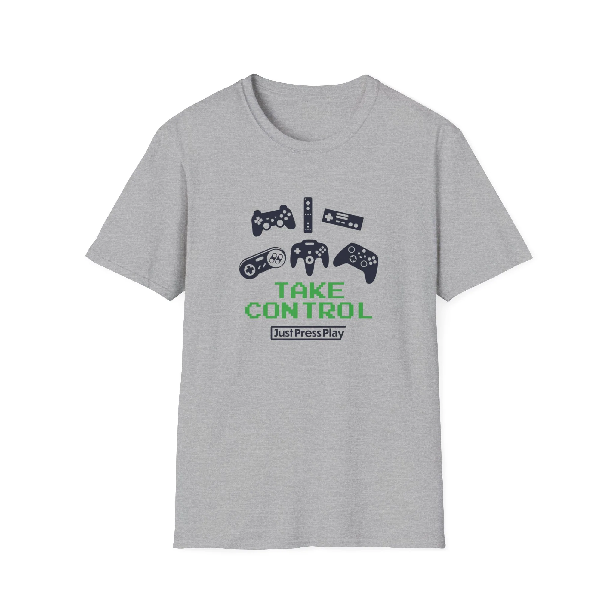 Just Press Play Unisex Softstyle T-Shirt - Control - Image 4