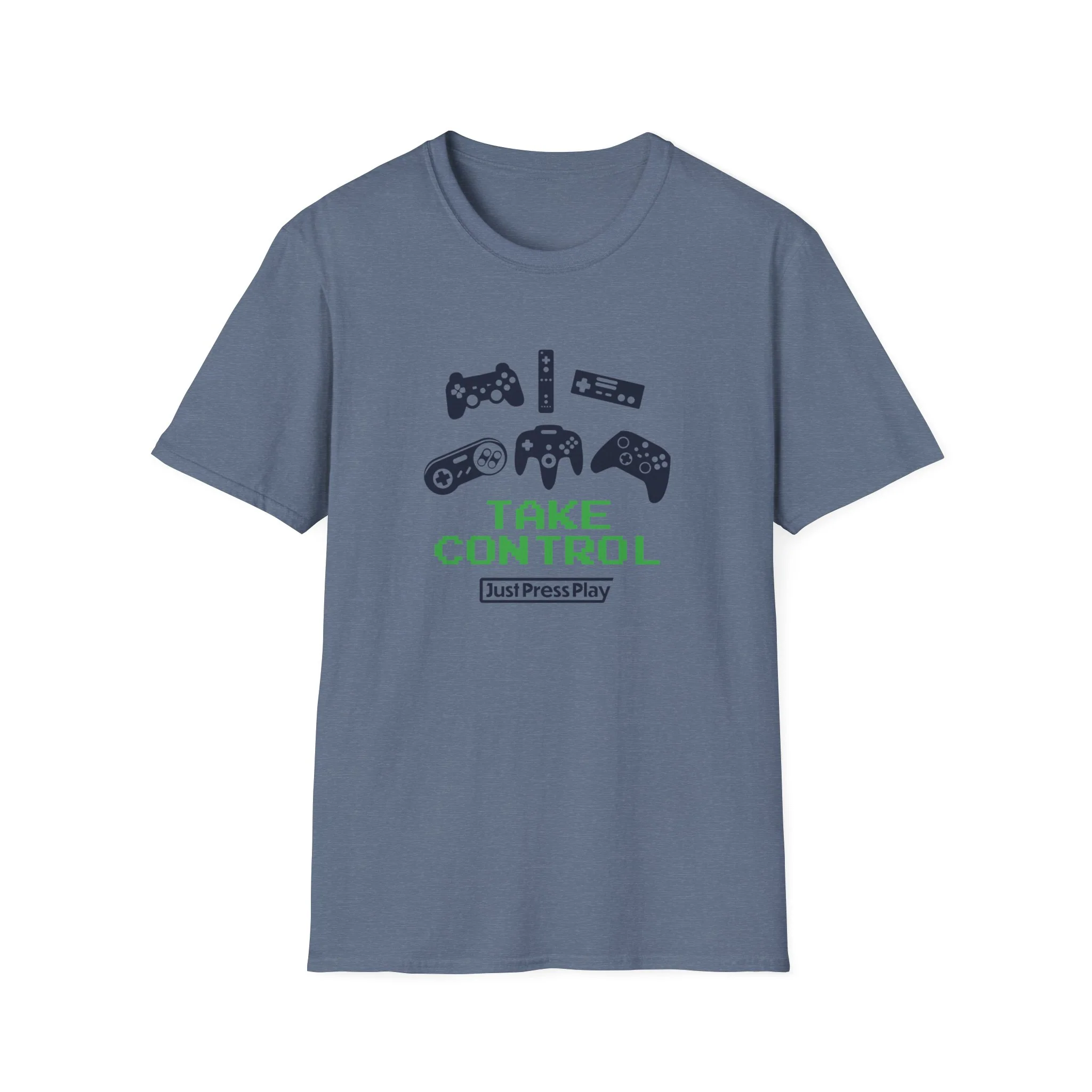 Just Press Play Unisex Softstyle T-Shirt - Control - Image 9