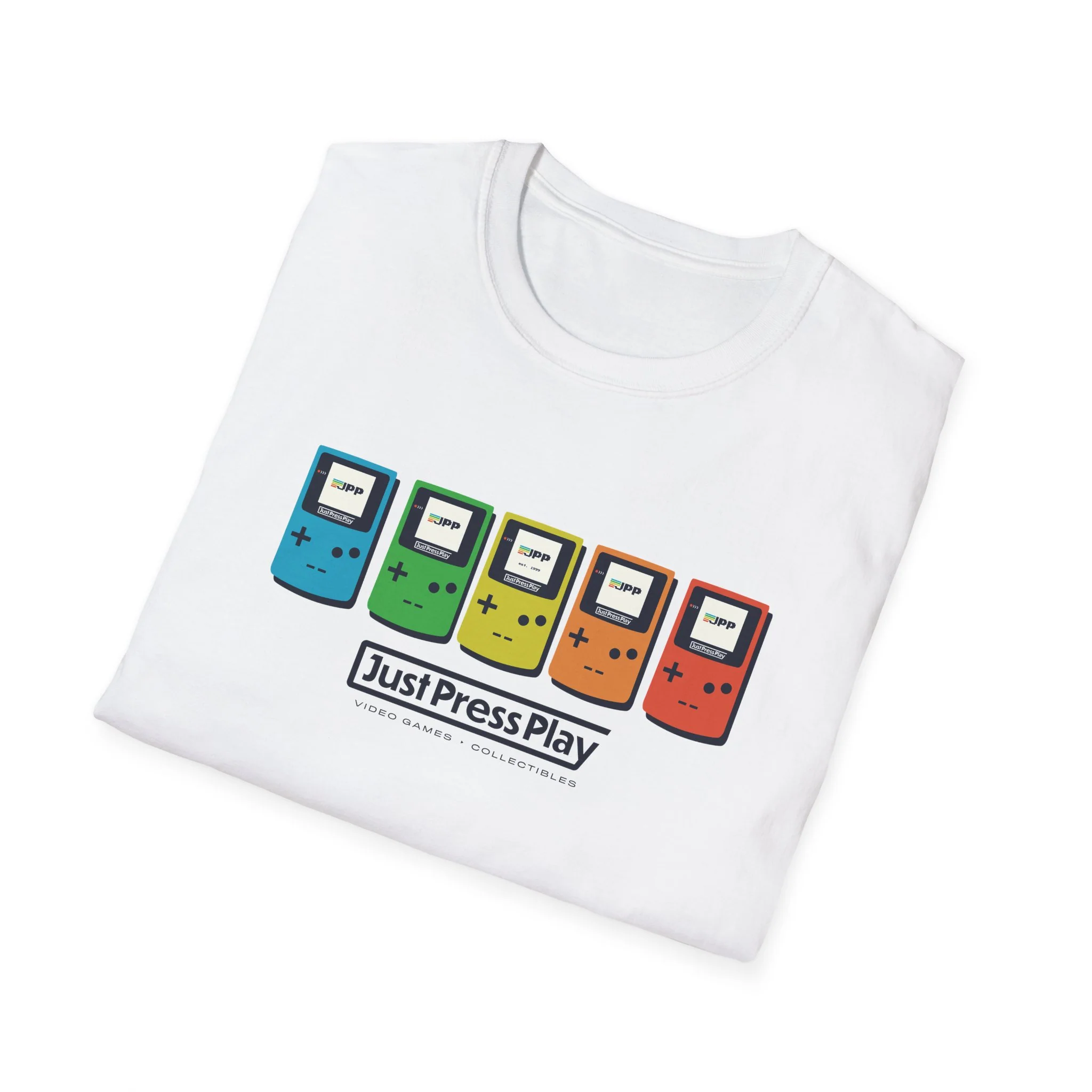 Just Press Play Unisex Softstyle T-Shirt - GBC - Image 11