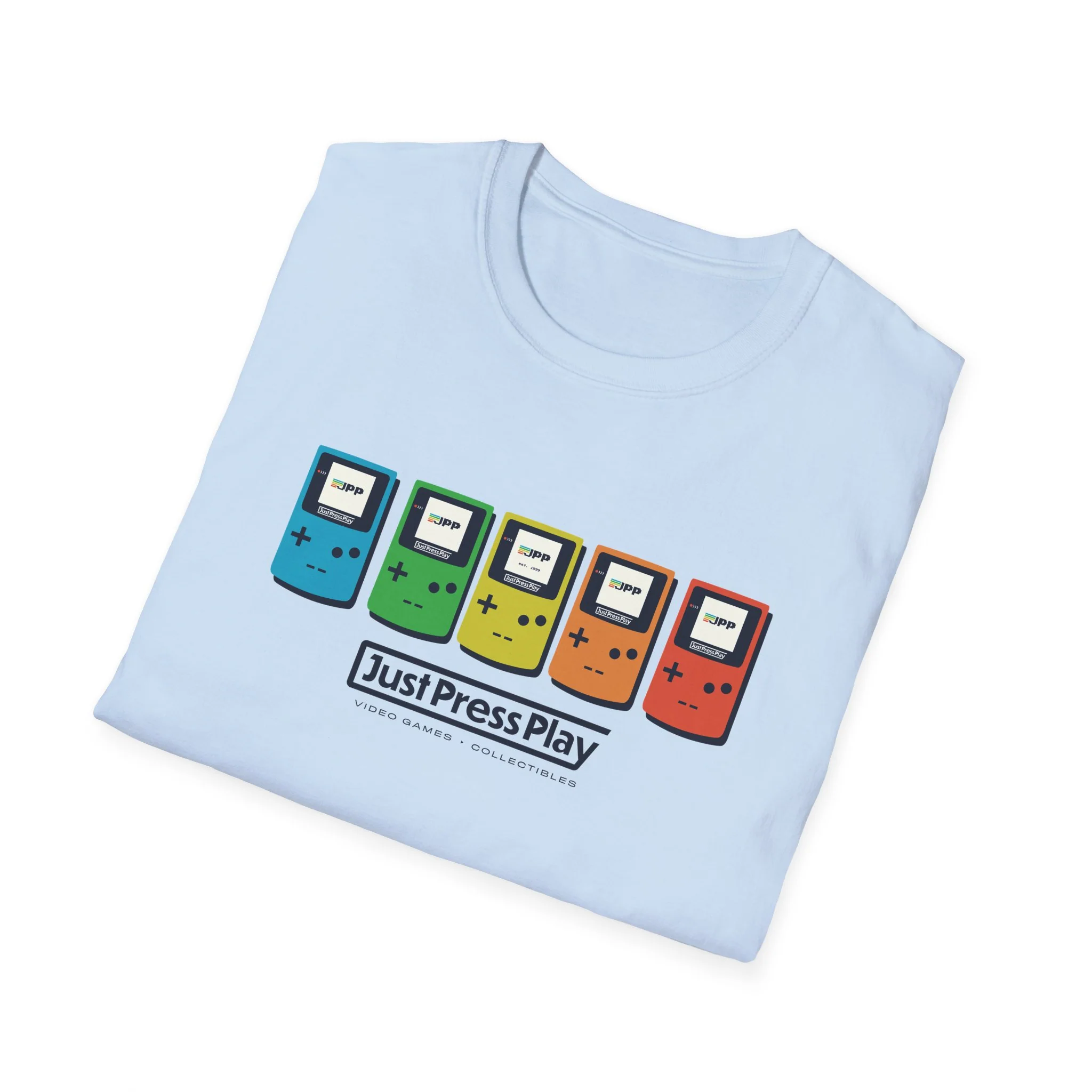 Just Press Play Unisex Softstyle T-Shirt - GBC - Image 14