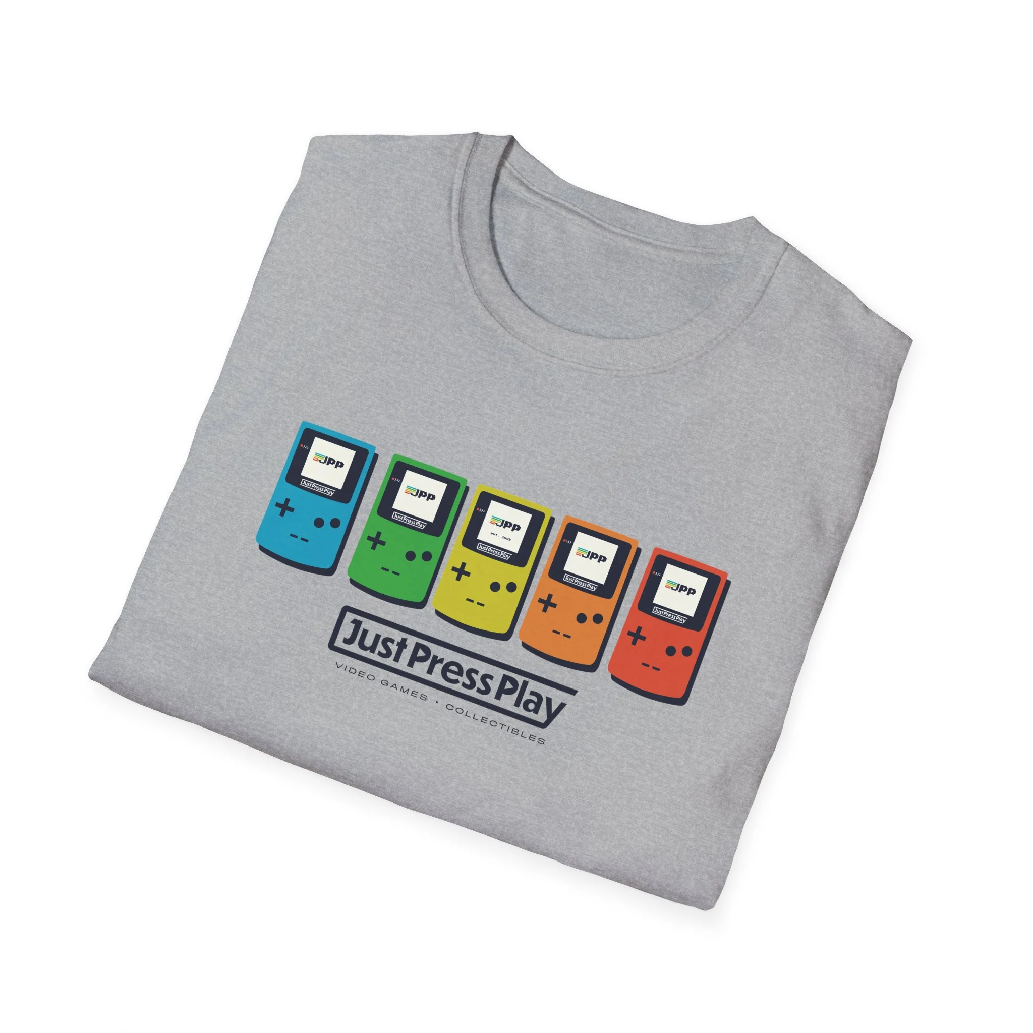 Just Press Play Unisex Softstyle T-Shirt - GBC - Image 17