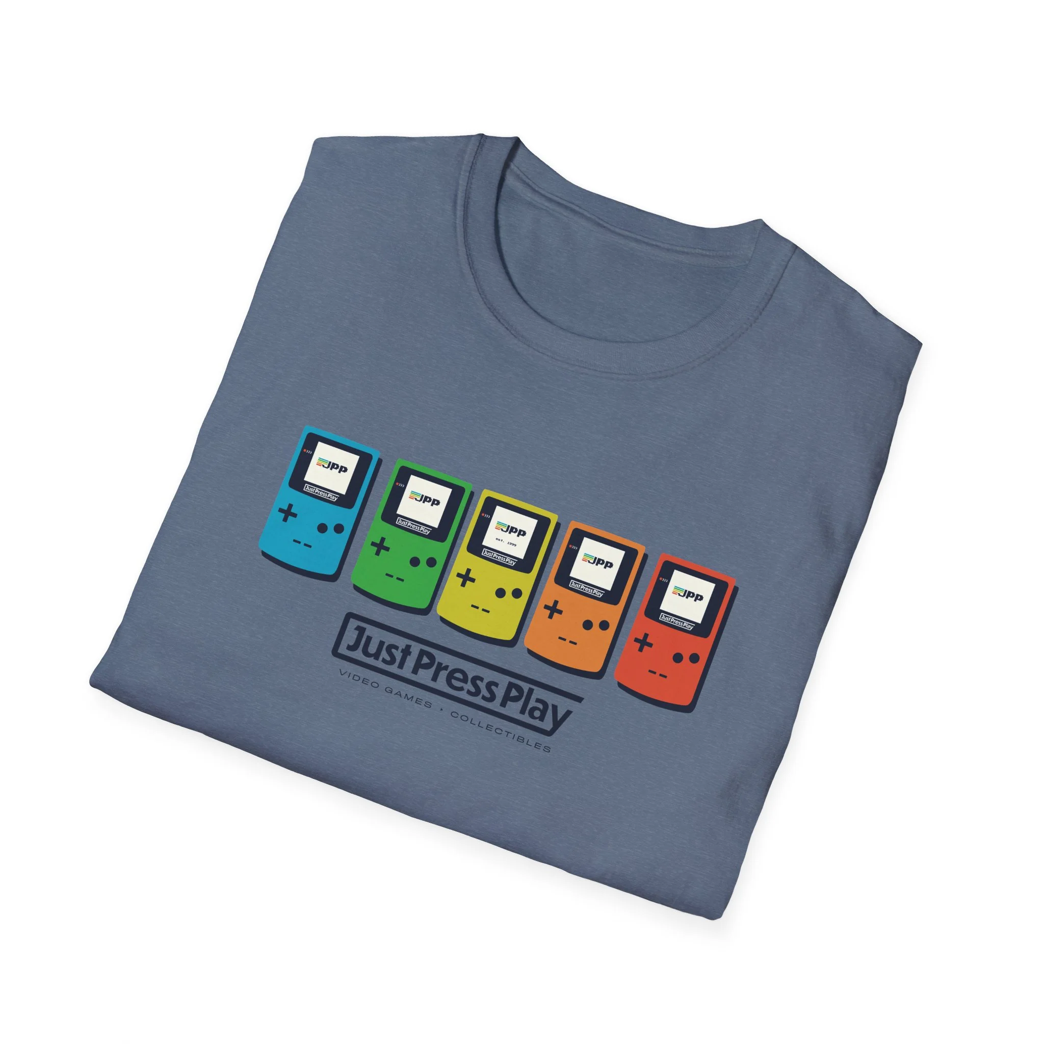Just Press Play Unisex Softstyle T-Shirt - GBC - Image 26