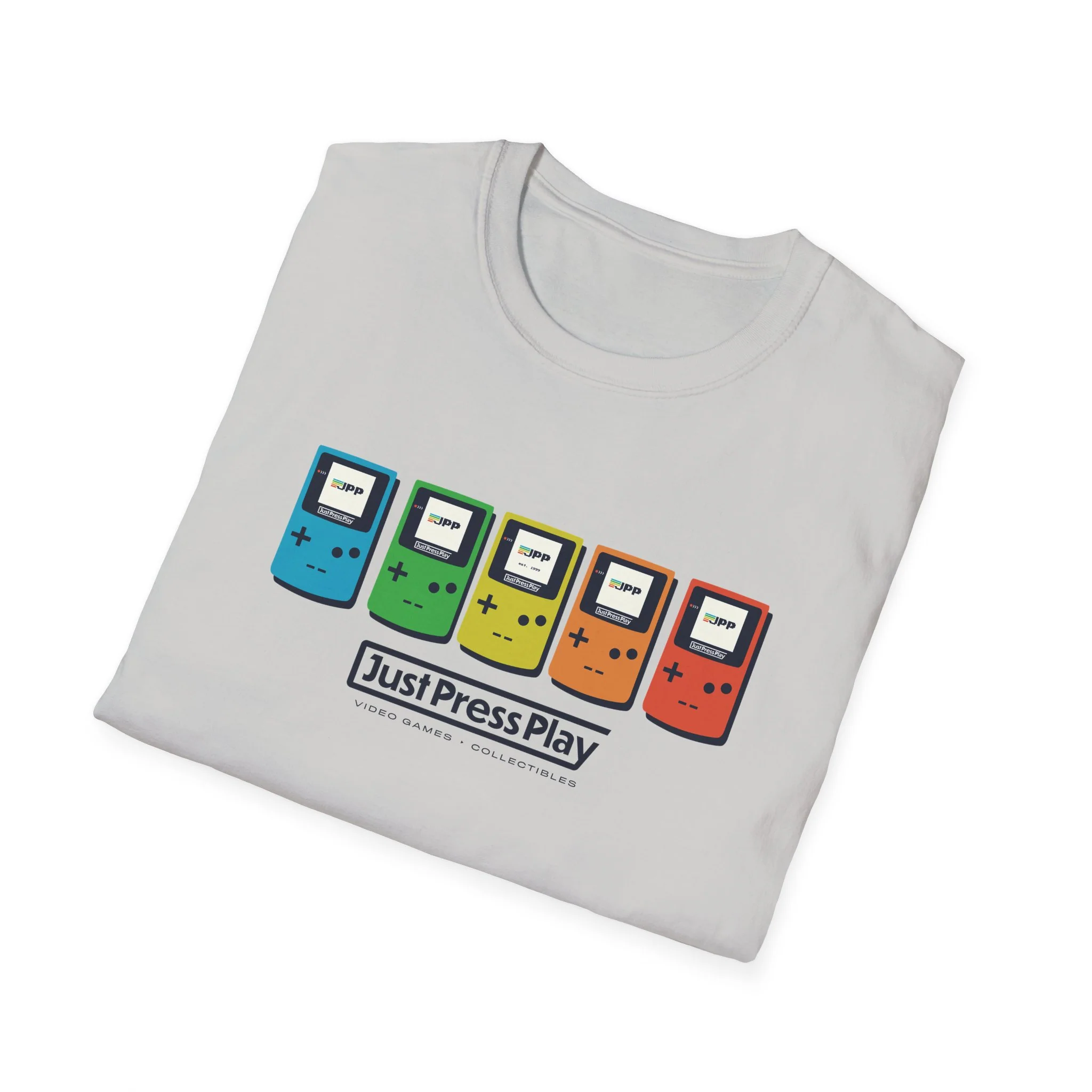 Just Press Play Unisex Softstyle T-Shirt - GBC - Image 29