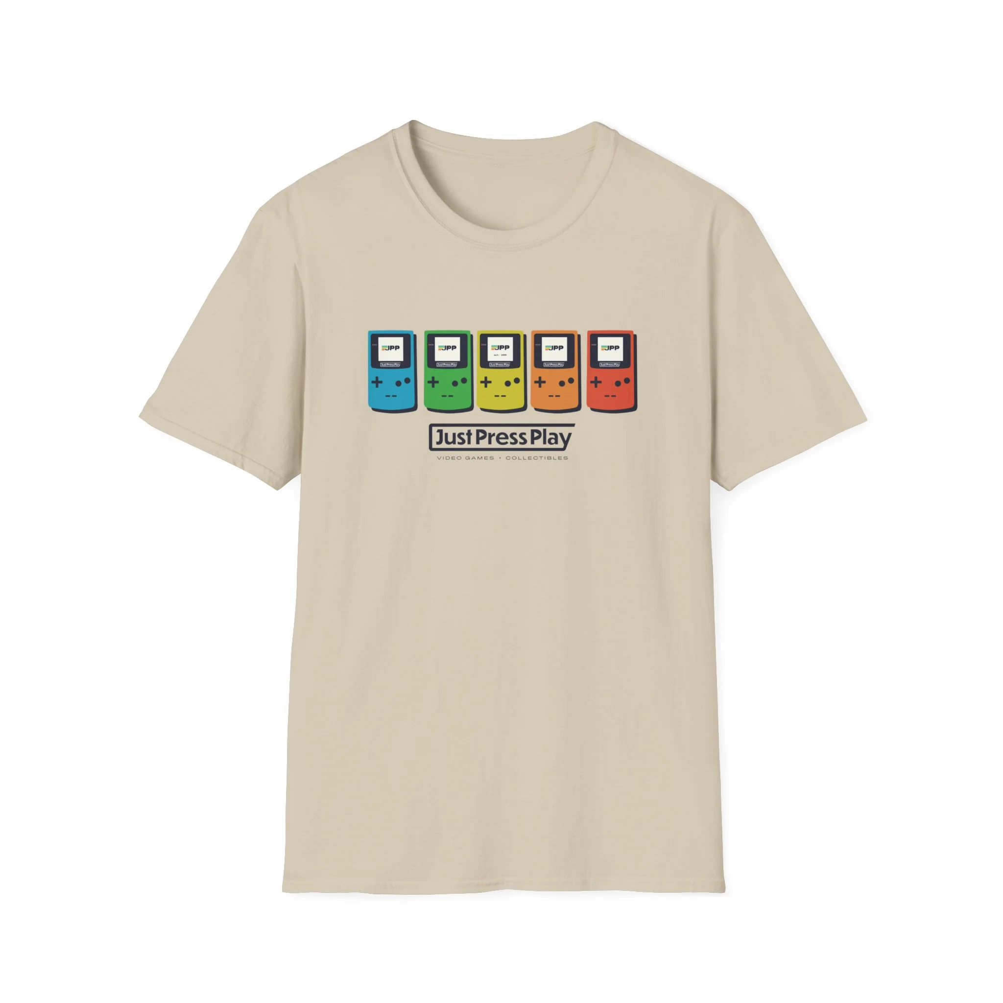 Just Press Play Unisex Softstyle T-Shirt - GBC - Image 8