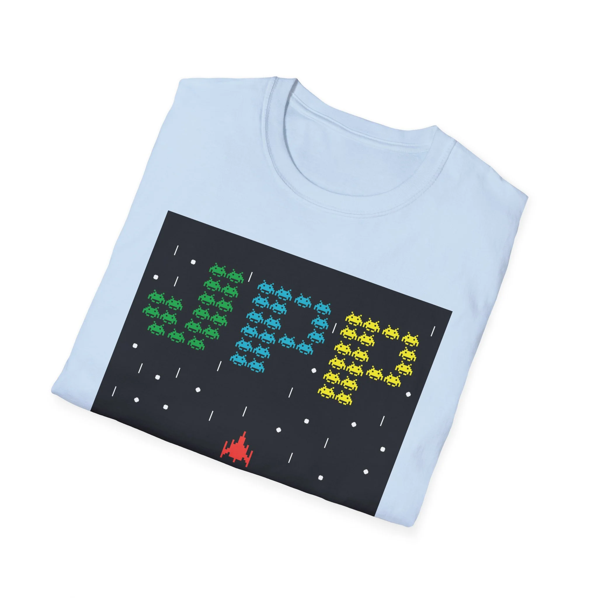 Just Press Play Unisex Softstyle T-Shirt - Invader - Image 16