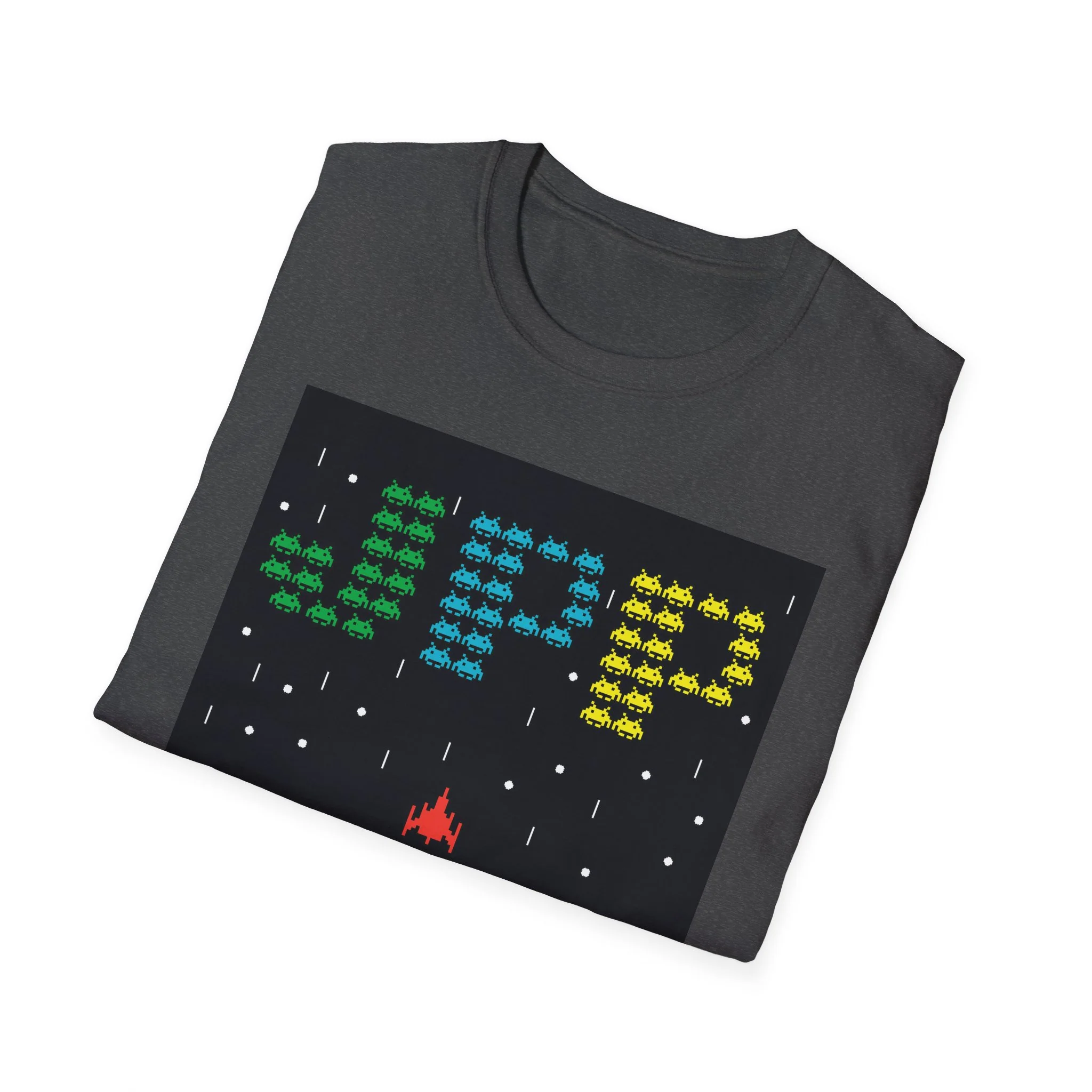 Just Press Play Unisex Softstyle T-Shirt - Invader - Image 28