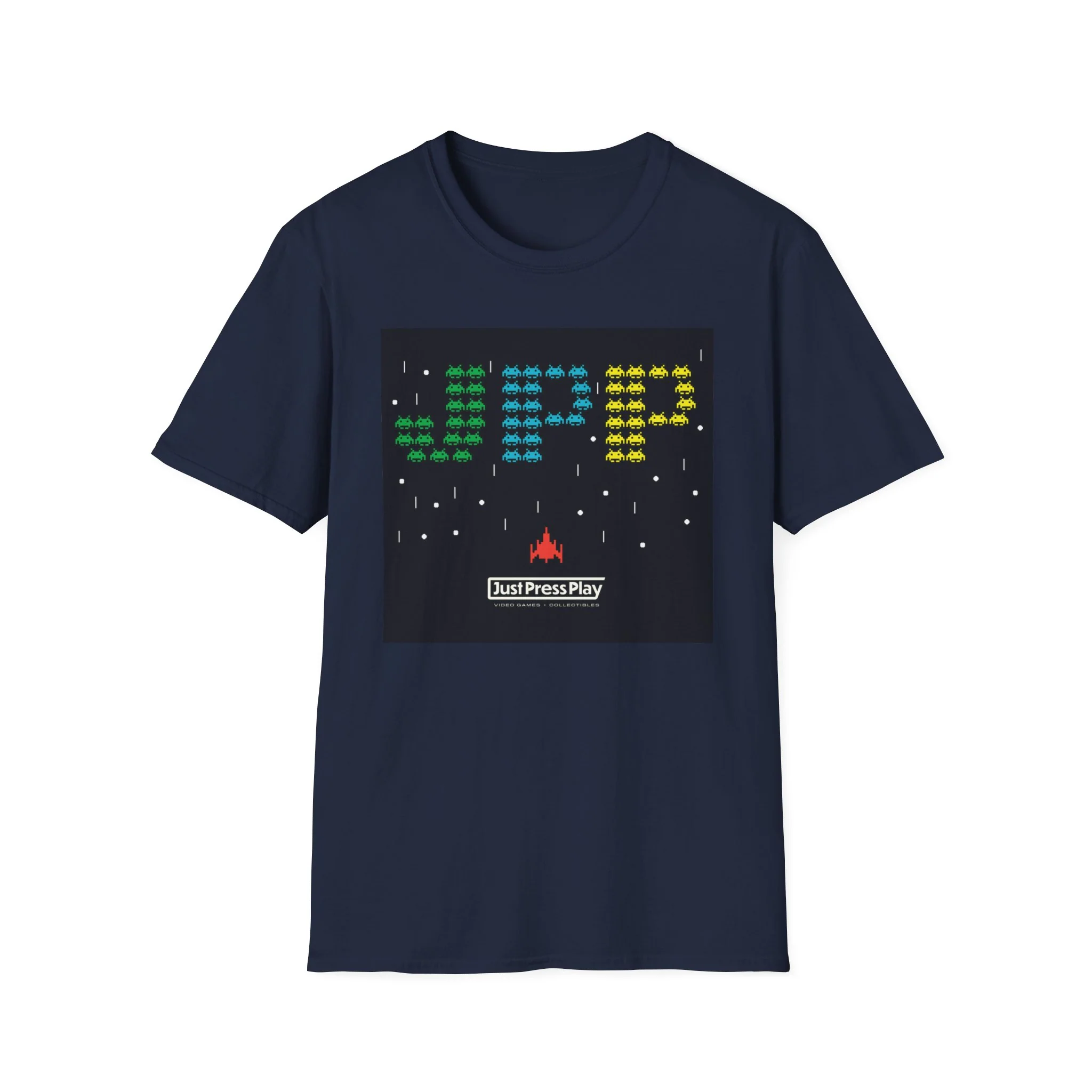 Just Press Play Unisex Softstyle T-Shirt - Invader - Image 4