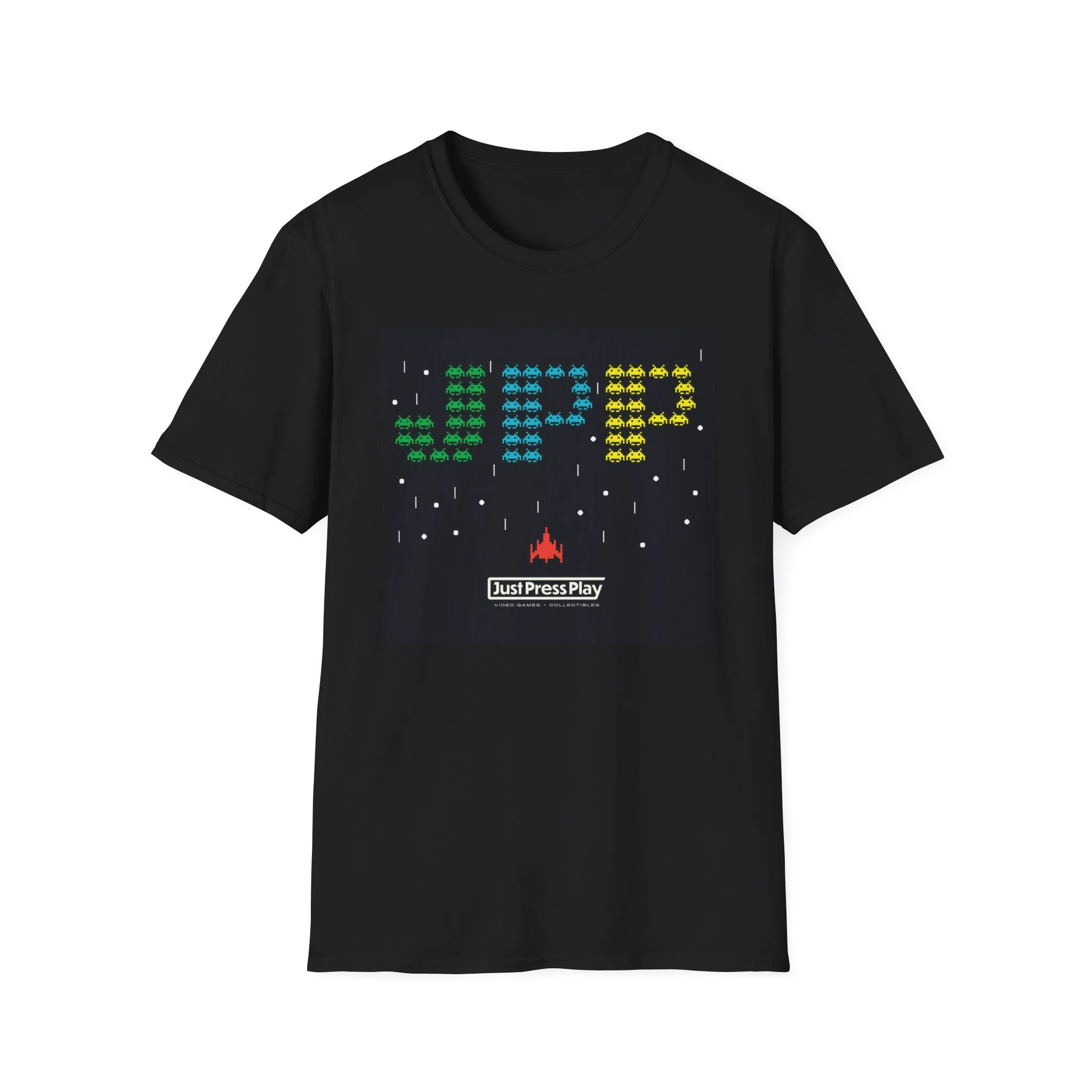 Just Press Play Unisex Softstyle T-Shirt - Invader - Image 5