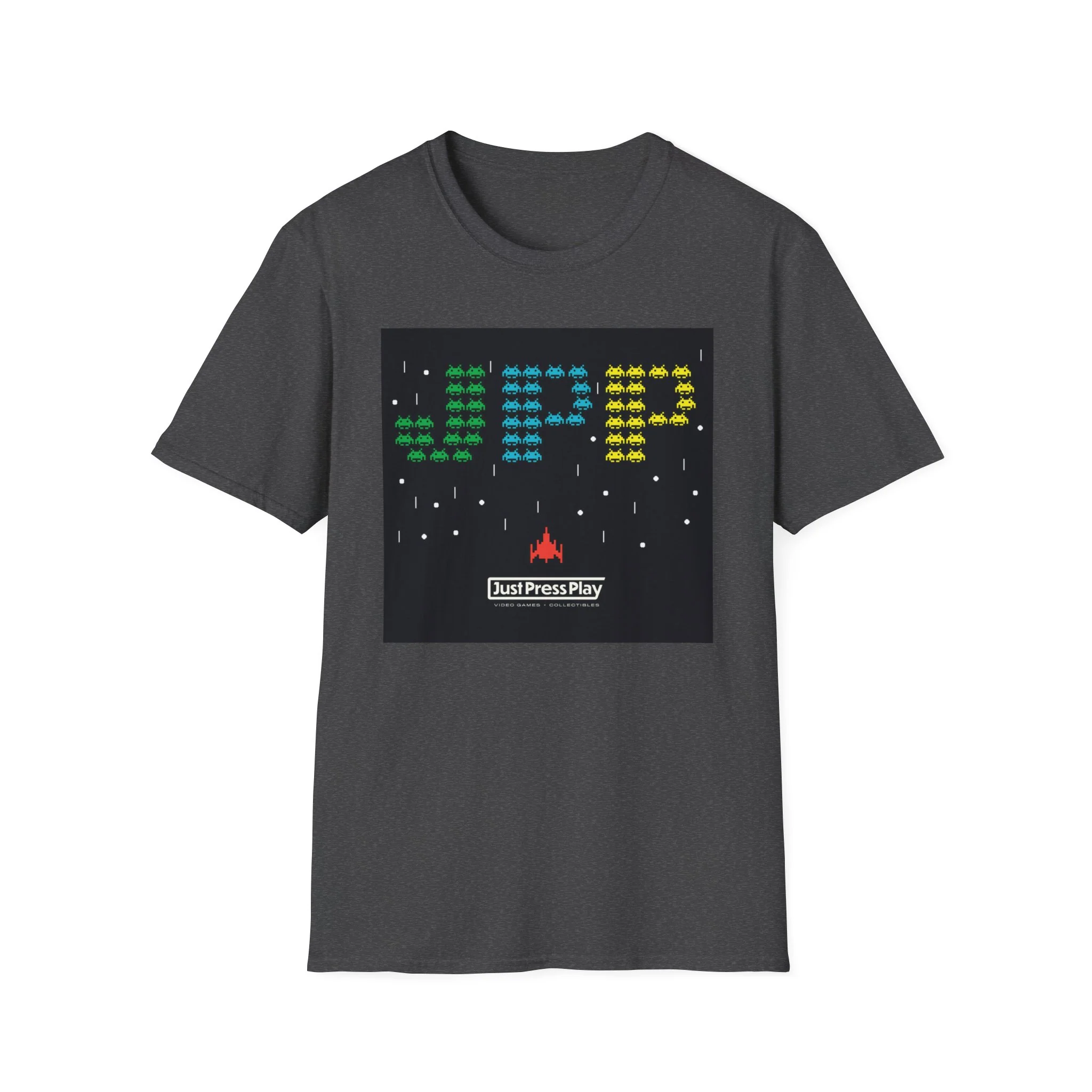 Just Press Play Unisex Softstyle T-Shirt - Invader - Image 7