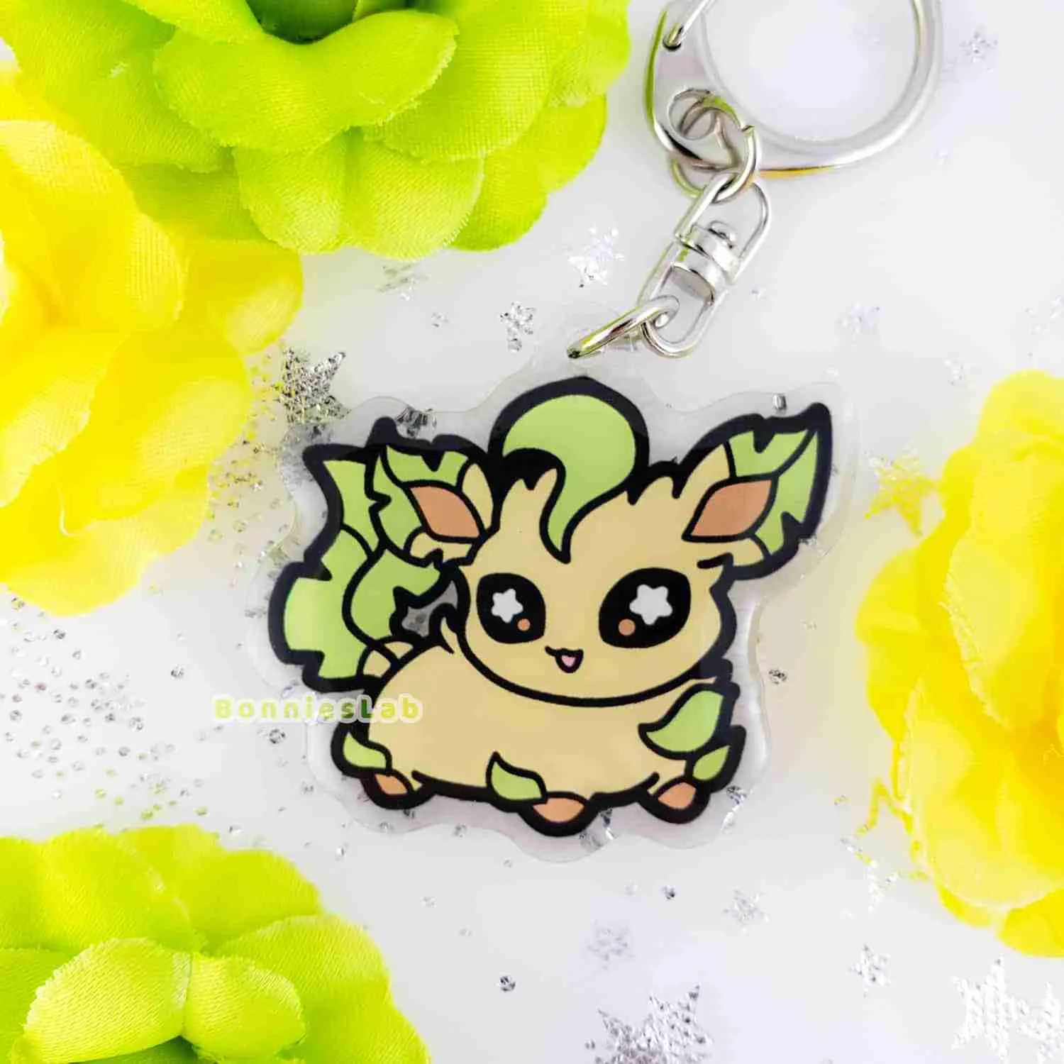 Chibi Leafeon Acrylic Charm - Bonnies Lab - Image 2