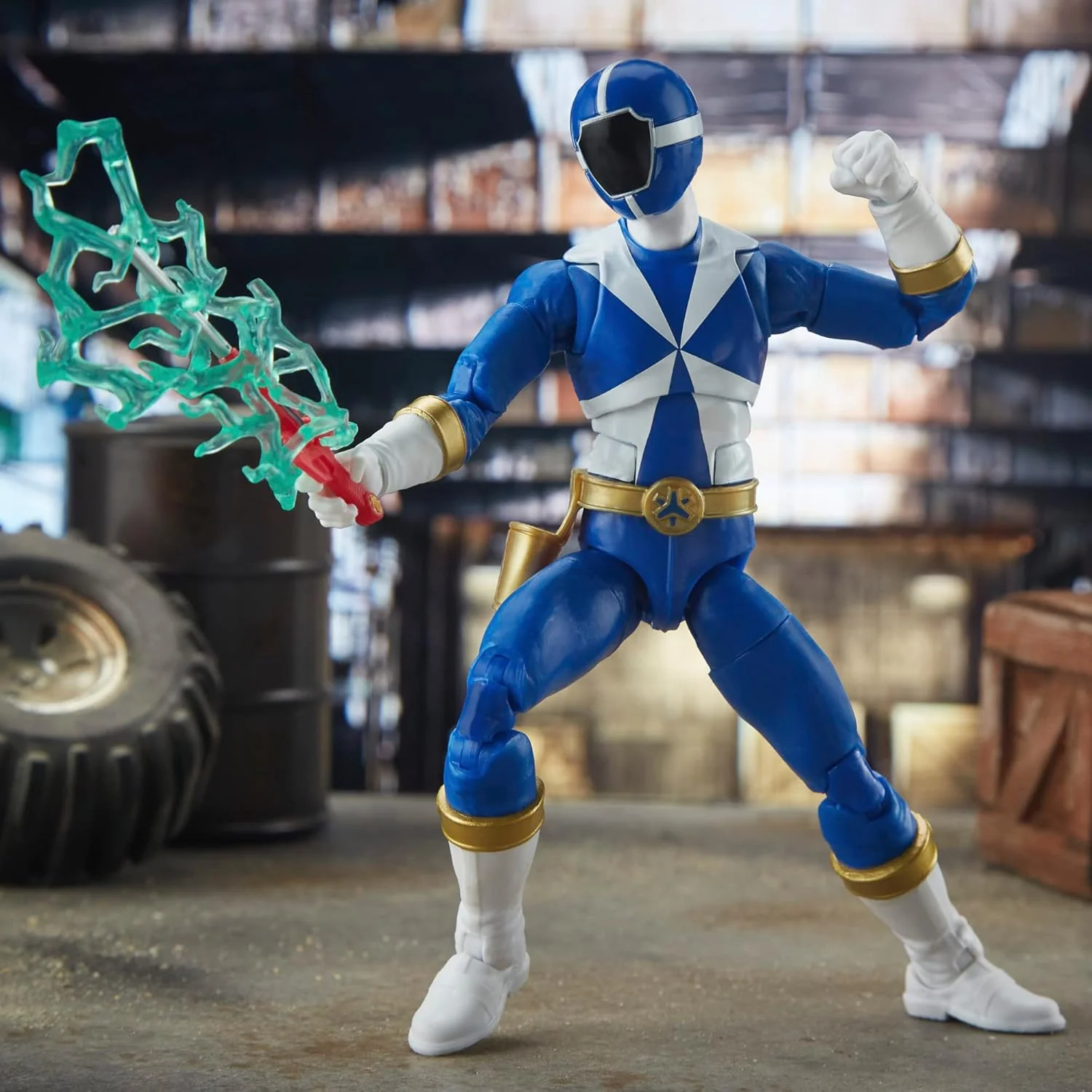 Power Rangers Lightspeed Rescue Blue Ranger Action Figure - Hasbro - (Lightning Collection) - Image 4