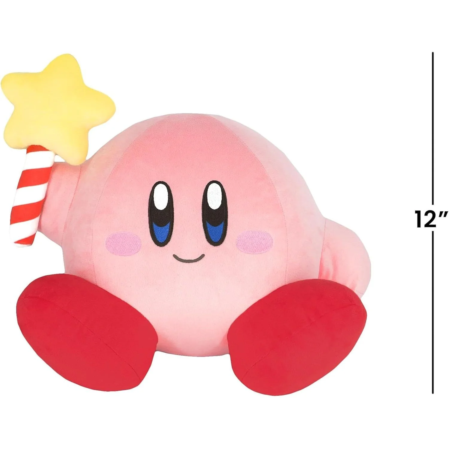 Kirby's Adventure Kirby with Star Rod Wand 12" Plush Doll - San-ei, Little Buddy - All Star Collection - Image 6
